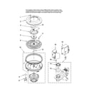 Maytag MDBH945AWW0 pump and motor parts diagram