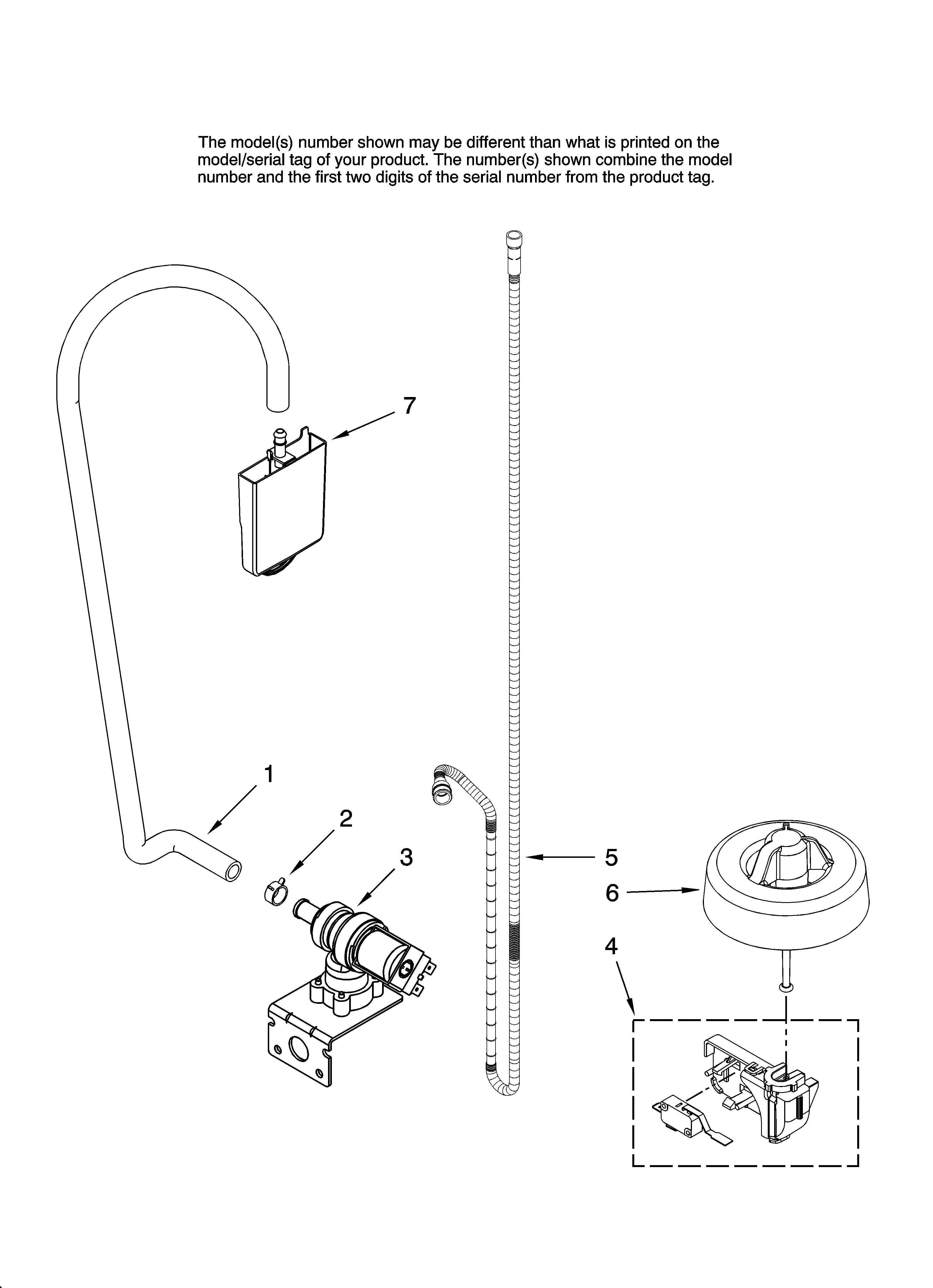 Maytag MDBH965AWB41 fill and overfill parts diagram