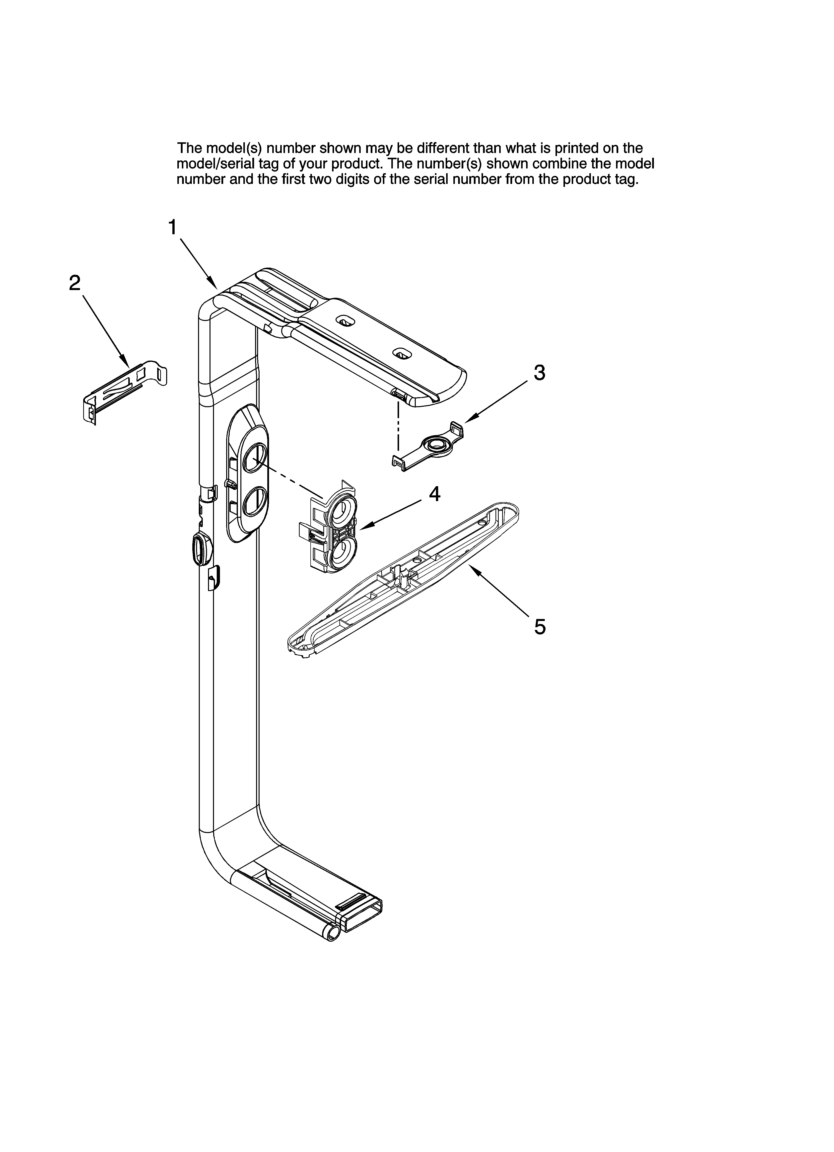 Amana ADB3500AWW41 upper wash and rinse parts, optional parts (not includ diagram