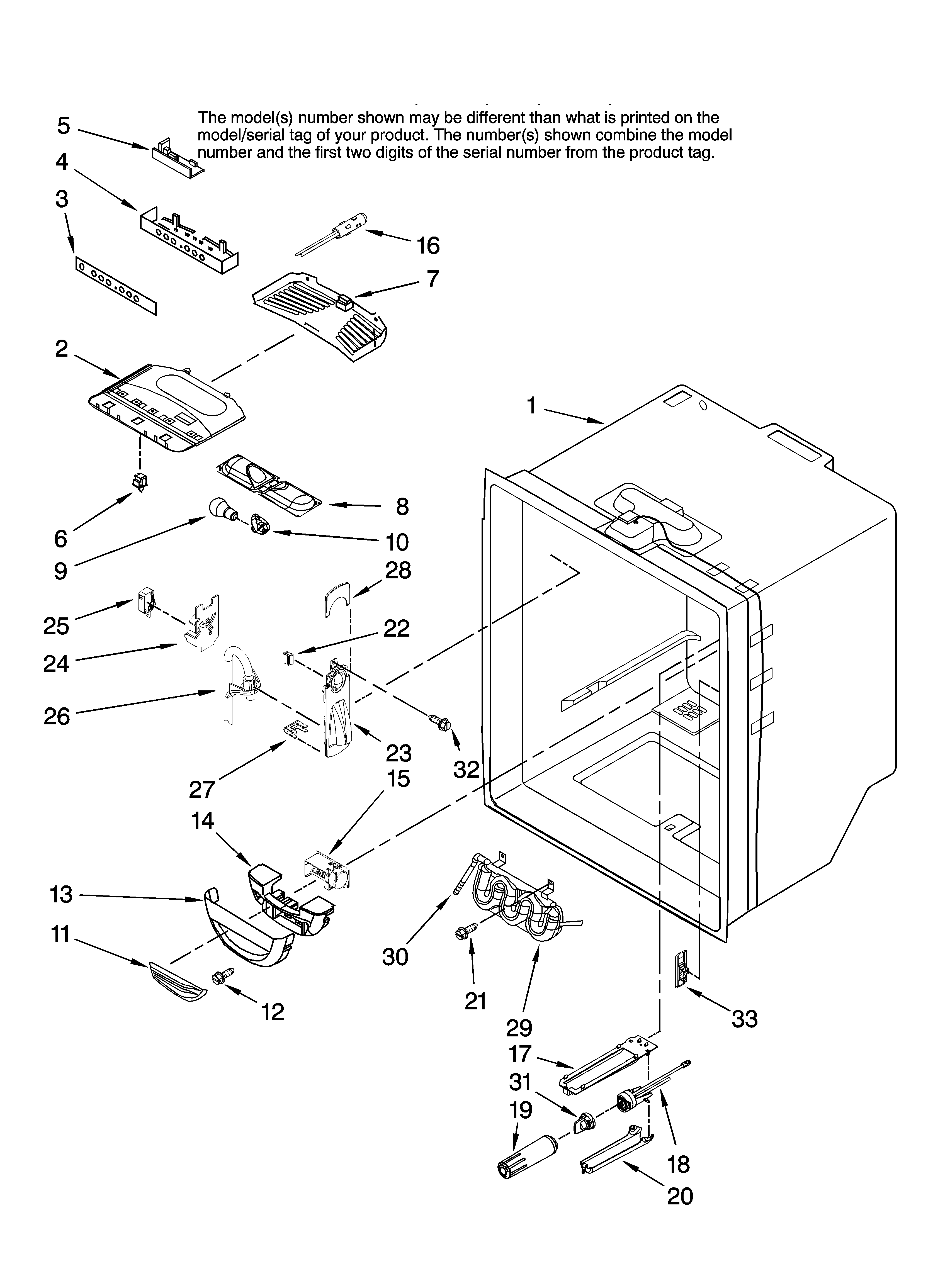 Jenn-Air JBR2088HES13 refrigerator liner parts diagram