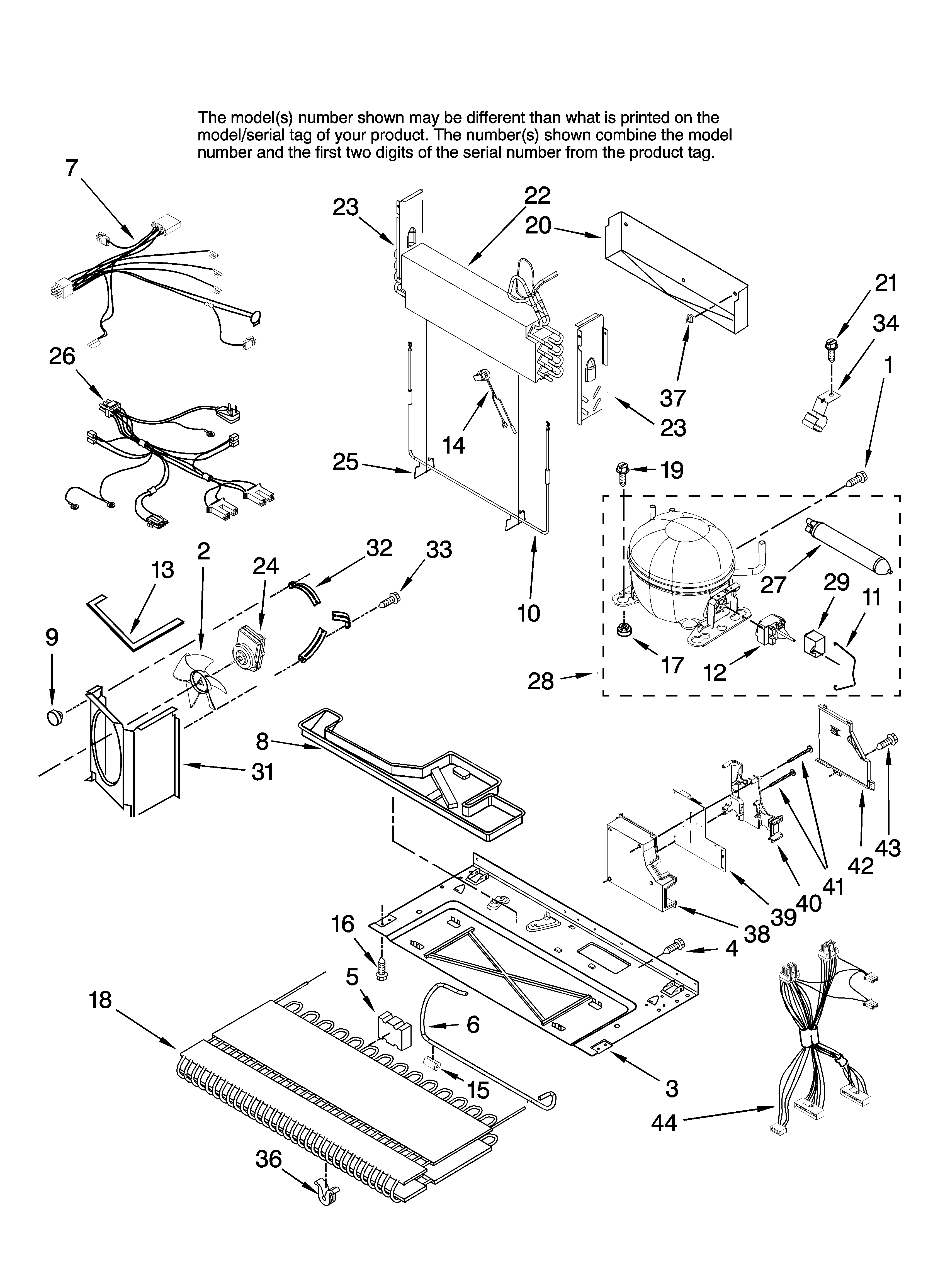 Jenn-Air JBR2088HES13 unit parts diagram