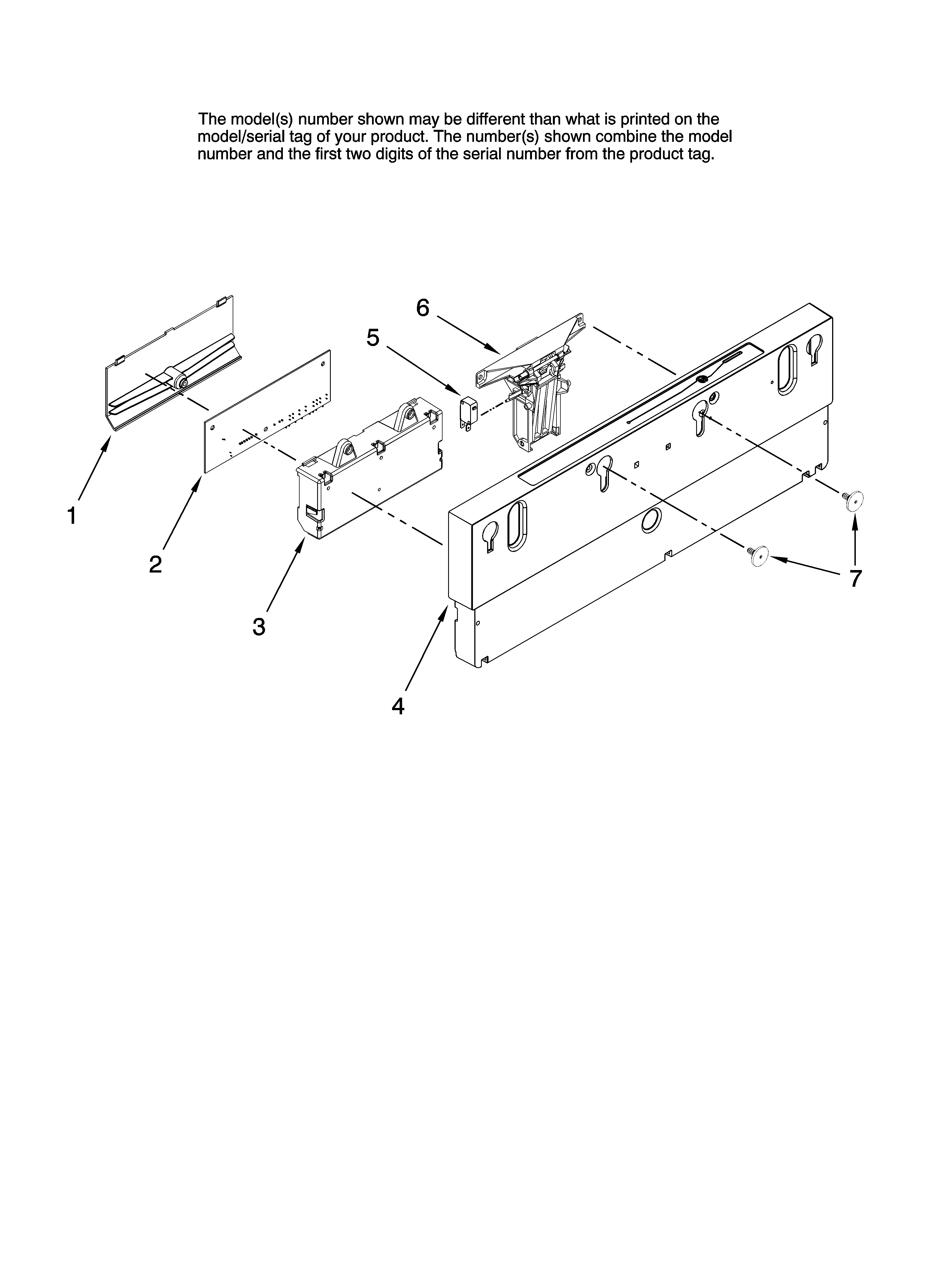 Jenn-Air JDB1255AWW0 control panel parts diagram