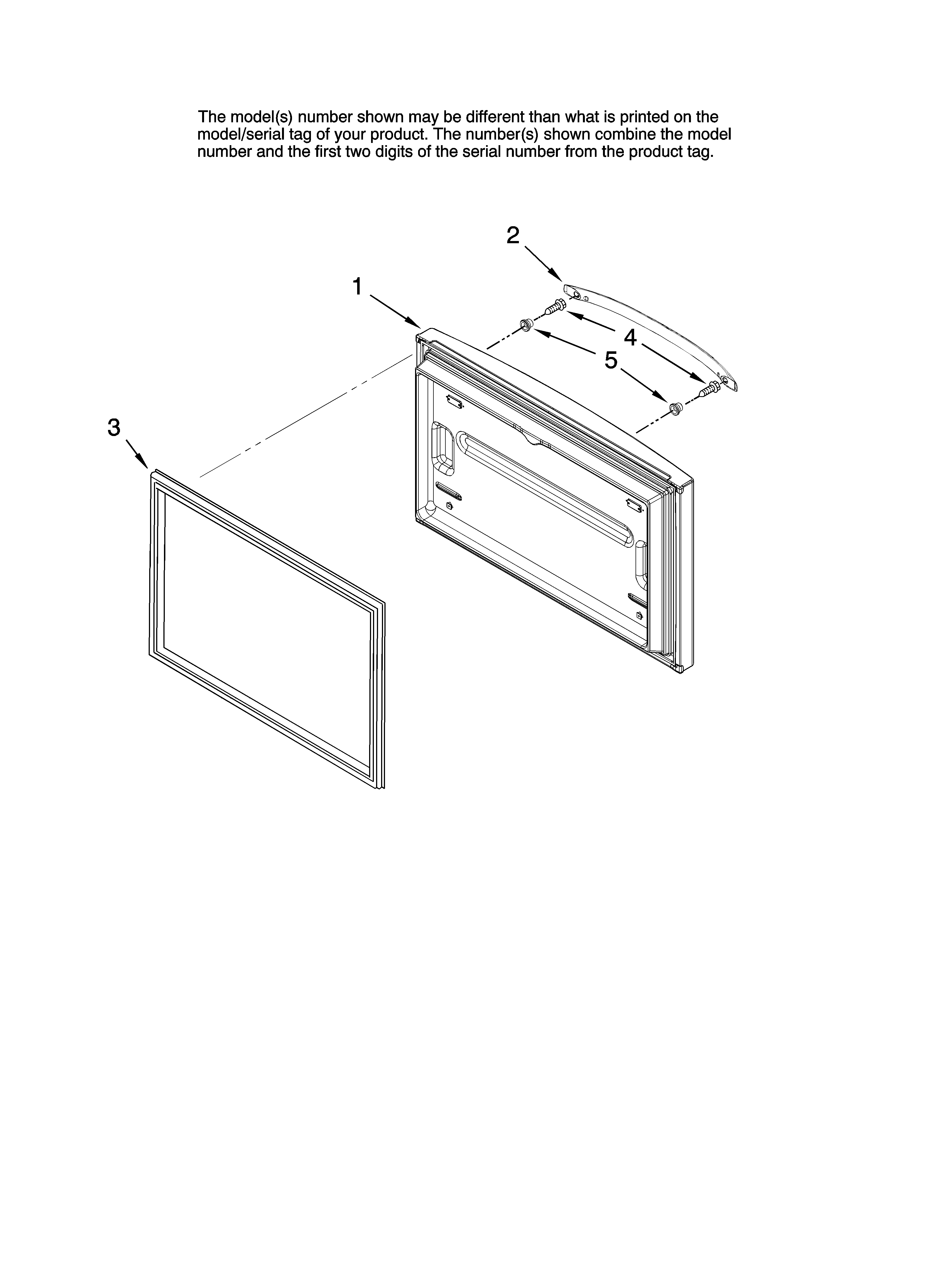 Jenn-Air JFC2070KRW11 freezer door parts, optional parts diagram