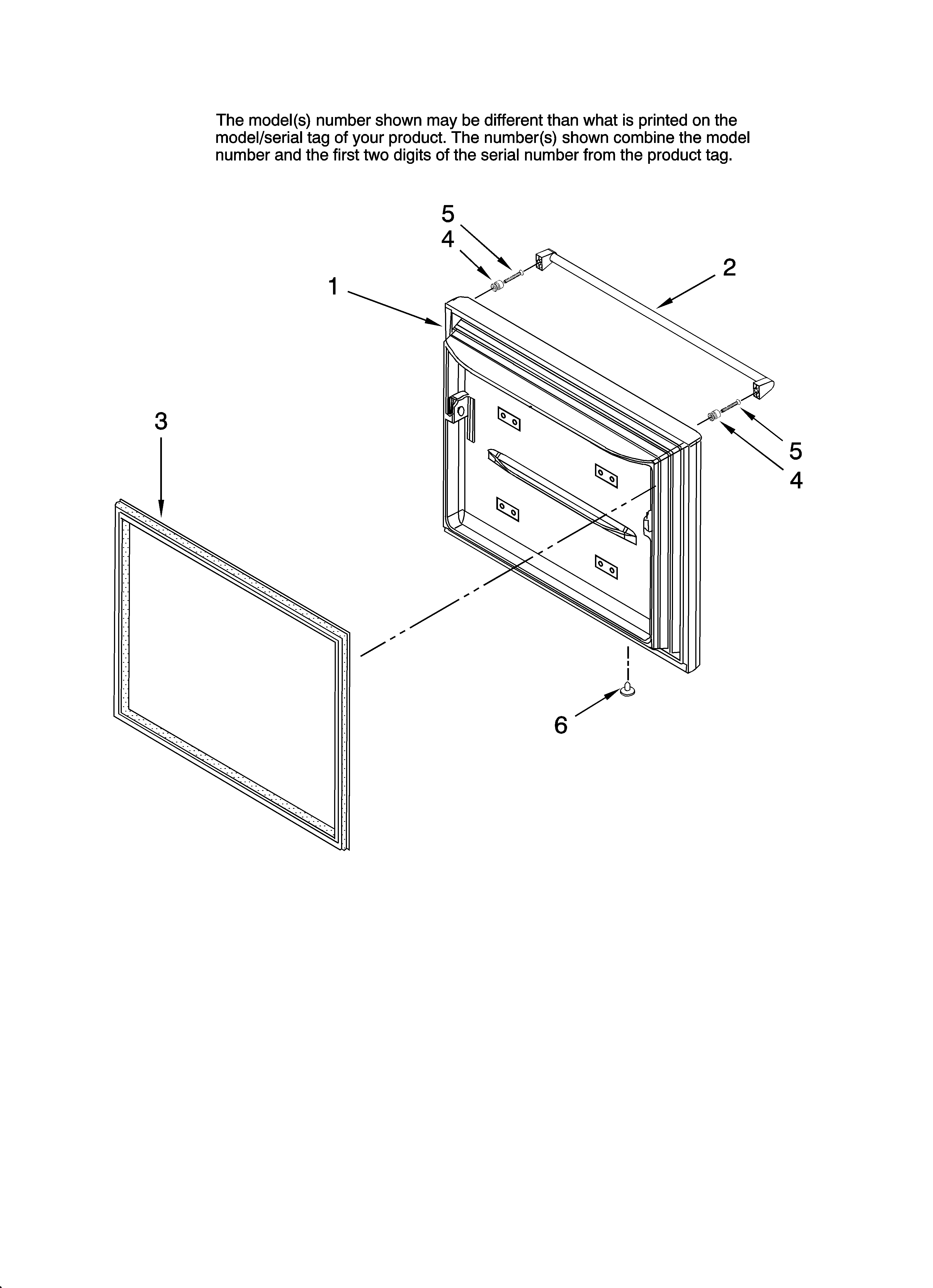 Jenn-Air JFC2089HES13 freezer door parts diagram