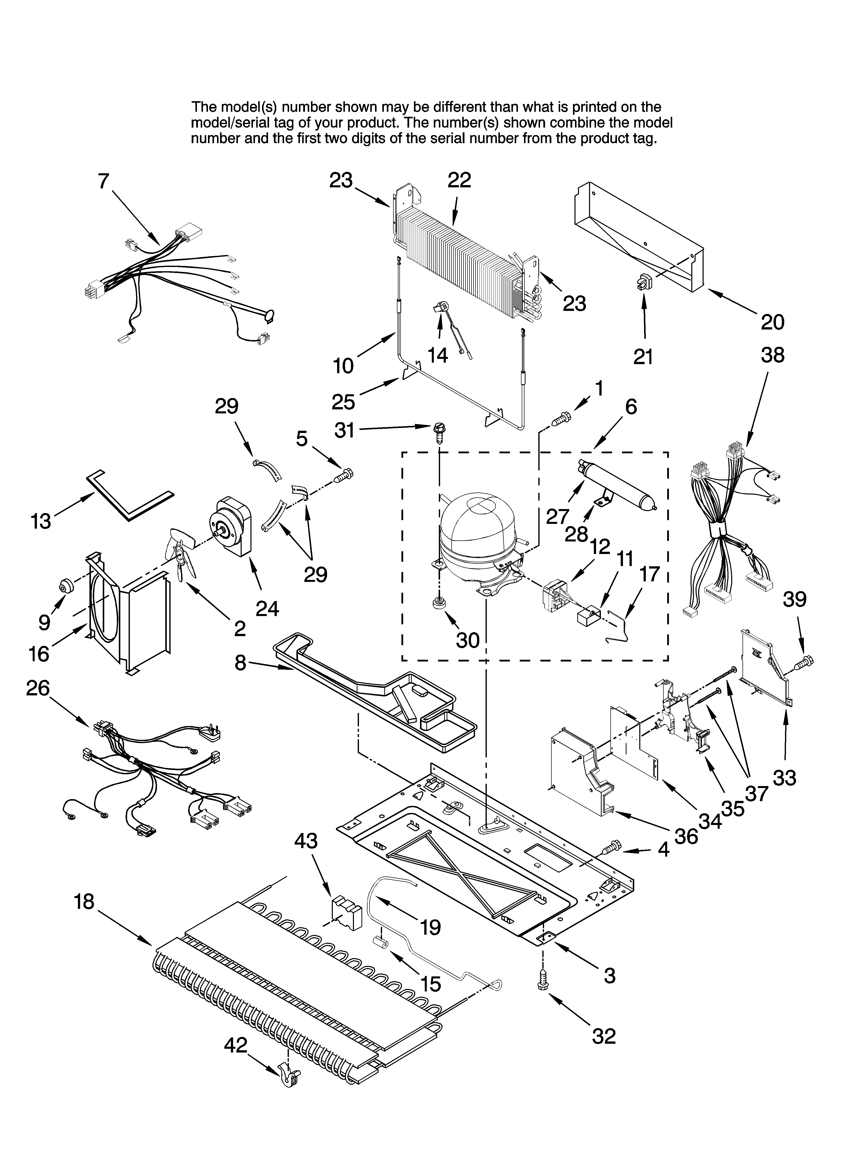Jenn-Air JFC2089HPF12 unit parts diagram