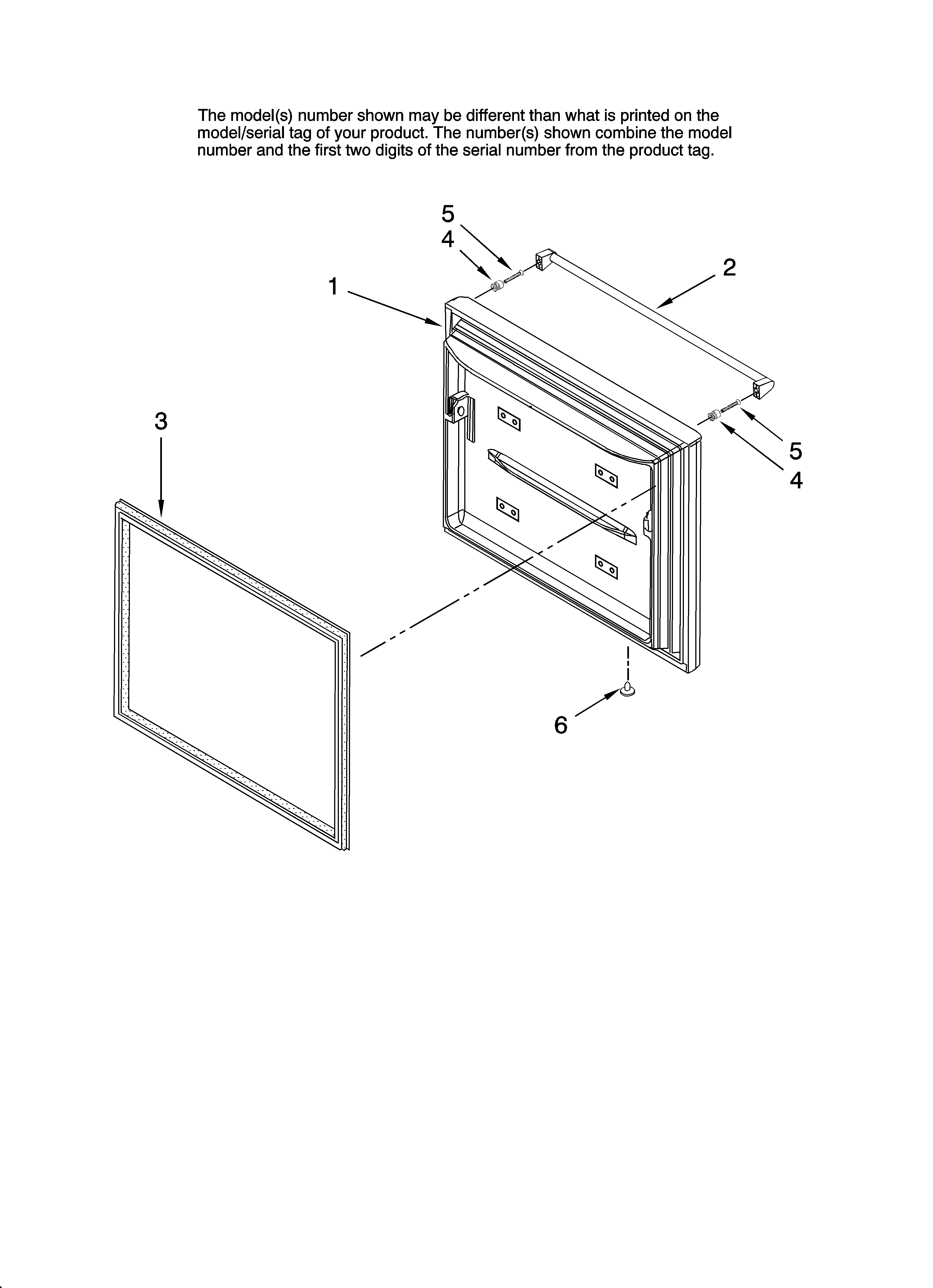 Jenn-Air JFD2589KES12 freezer door parts diagram