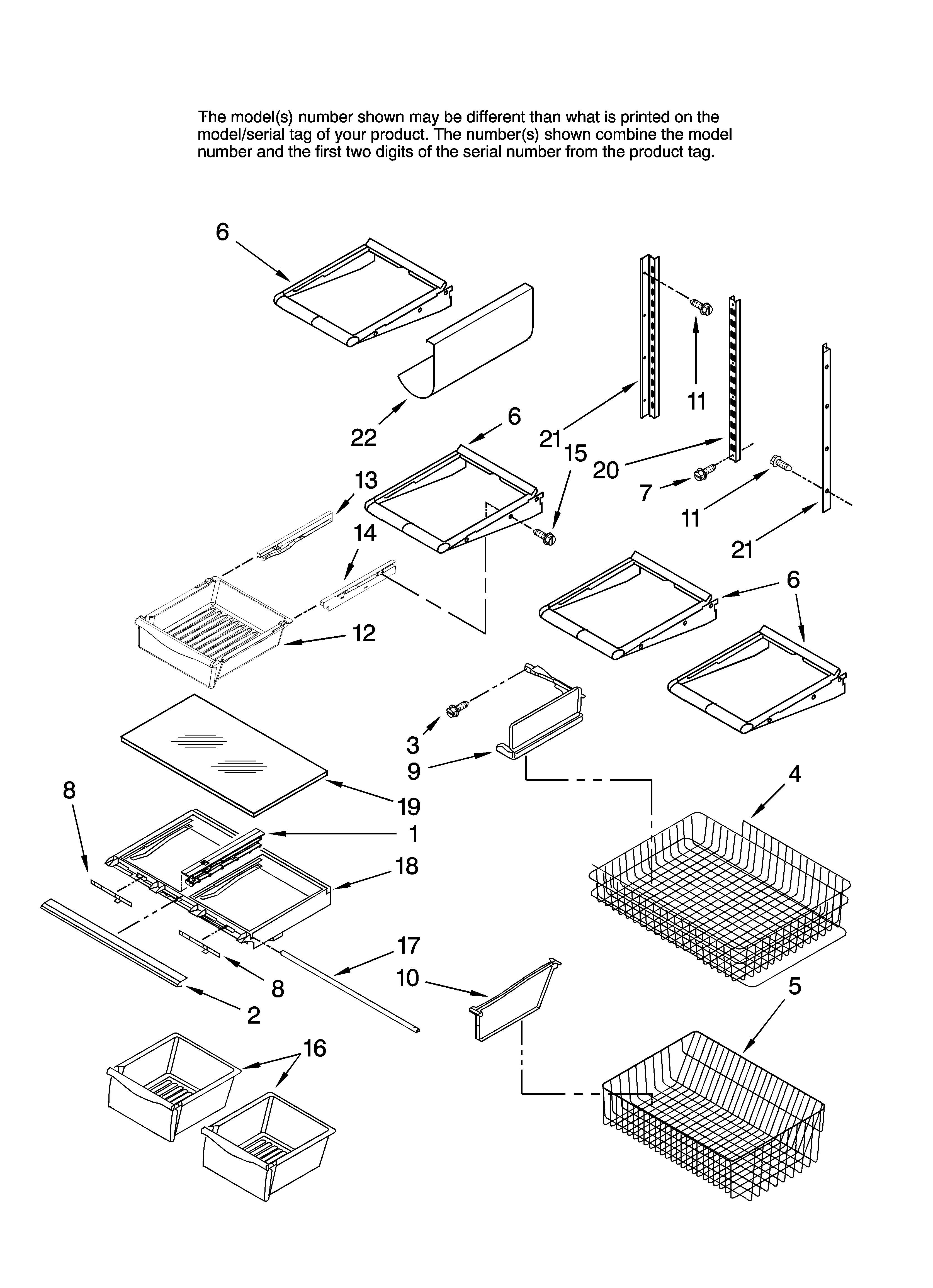 Maytag MBL2556KES12 shelf parts diagram