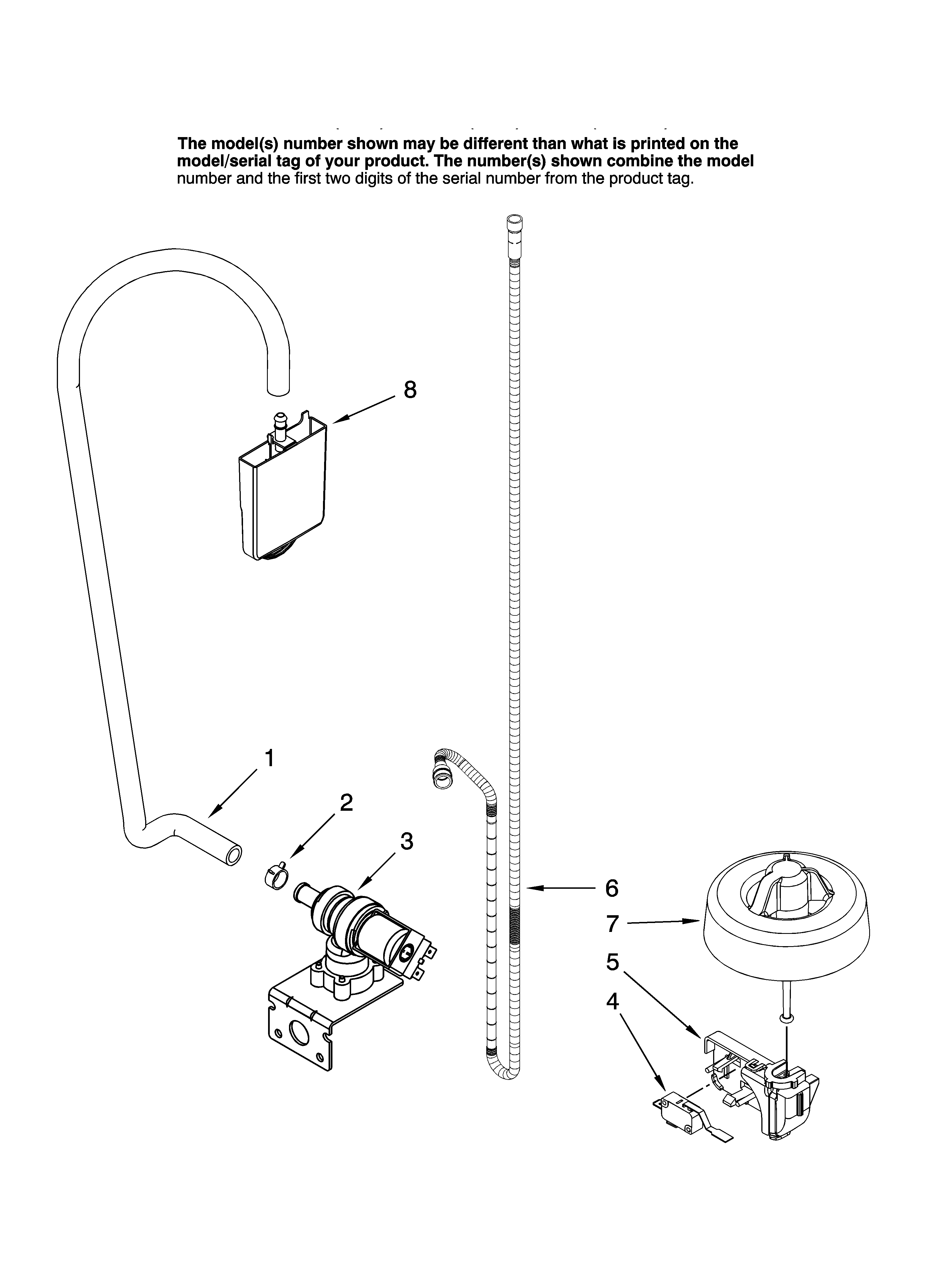 Maytag MDB4651AWS42 fill and overfill parts diagram