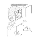Maytag MDB4651AWB42 tub and frame parts diagram