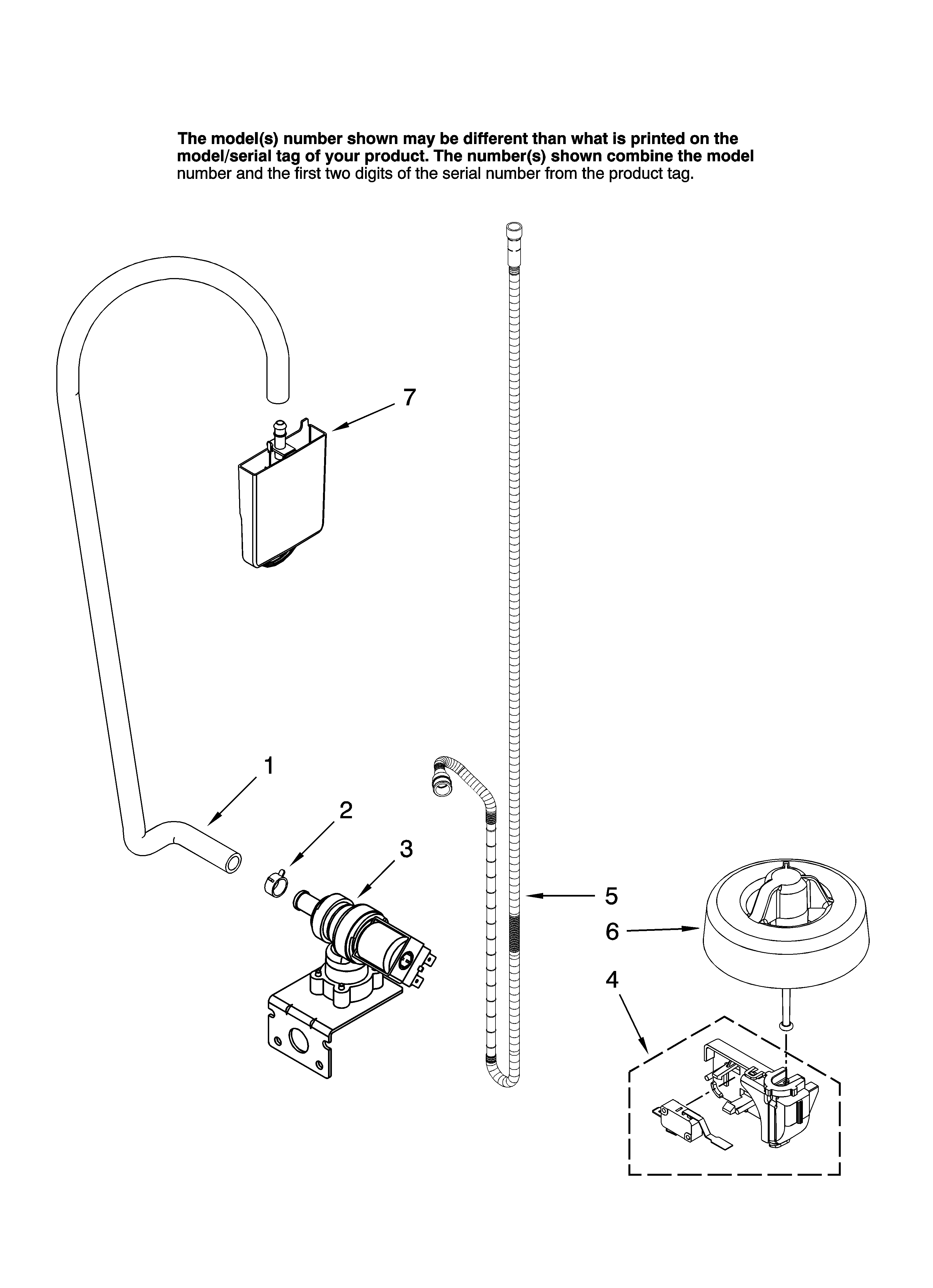Maytag MDB5601AWB42 fill and overfill parts diagram
