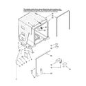 Maytag MDB5601AWB42 tub and frame parts diagram
