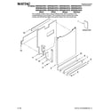 Maytag MDBH980AWQ44 door and panel parts diagram