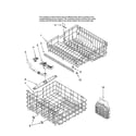 Maytag MDBH980AWQ44 upper and lower rack parts diagram