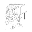 Maytag MDBH985AWW44 tub and frame parts diagram