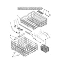 Maytag MDBH985AWW44 upper and lower rack parts diagram