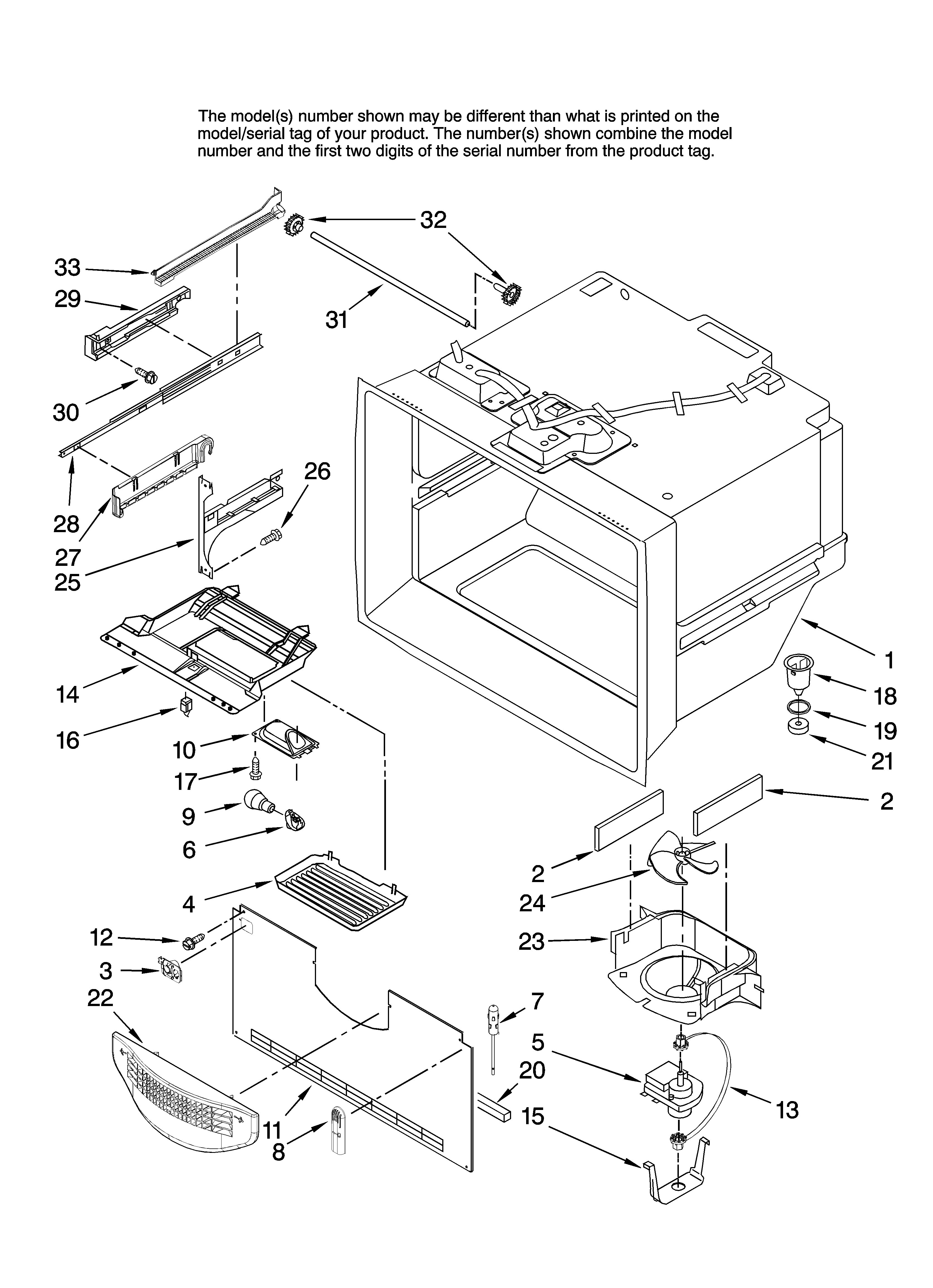 Maytag MFF2557HEB14 freezer liner parts diagram