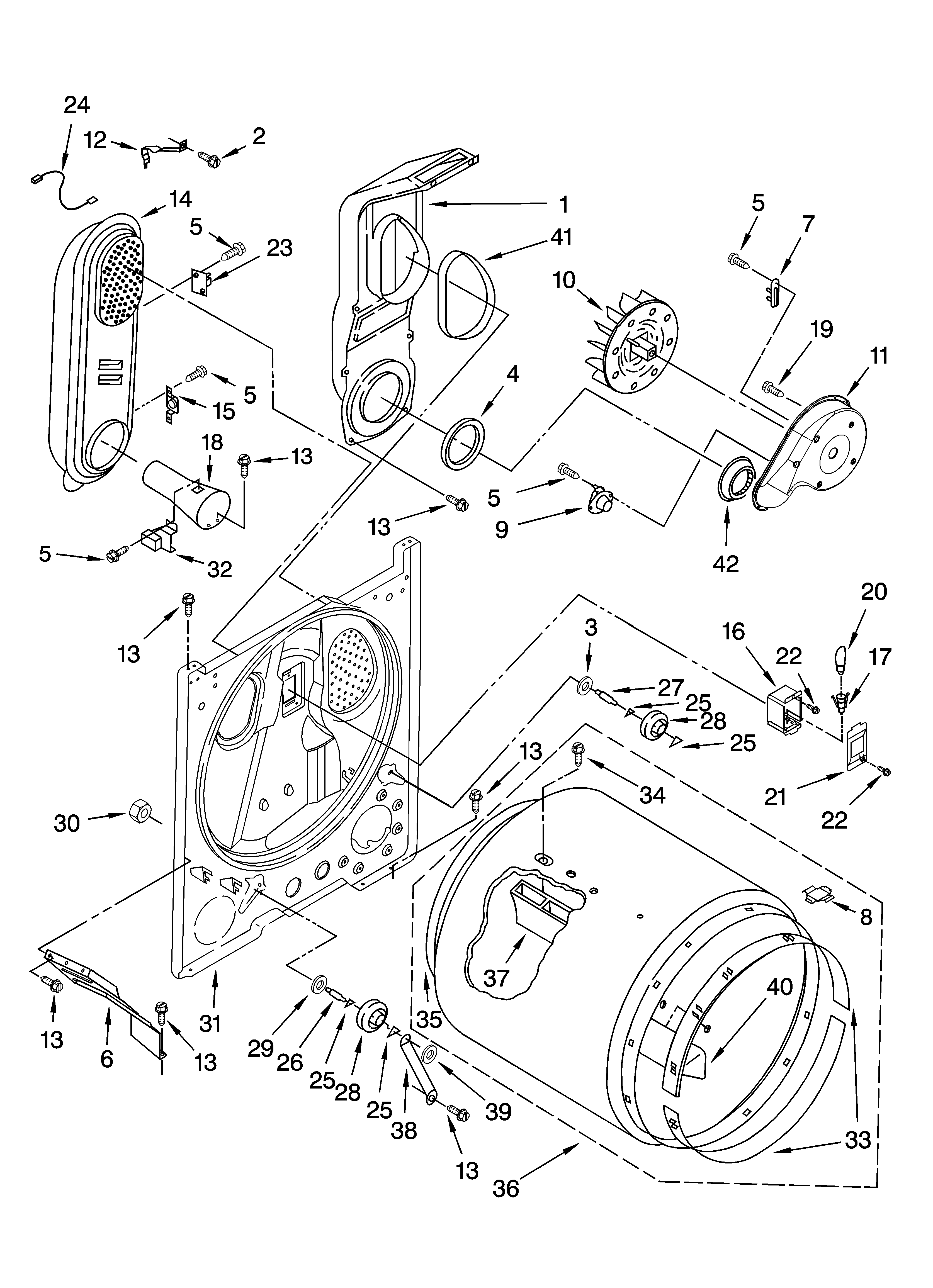 Whirlpool 1CWD5100VQ0 bulkhead parts diagram