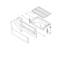 Whirlpool GFG464LVB0 drawer & broiler parts diagram