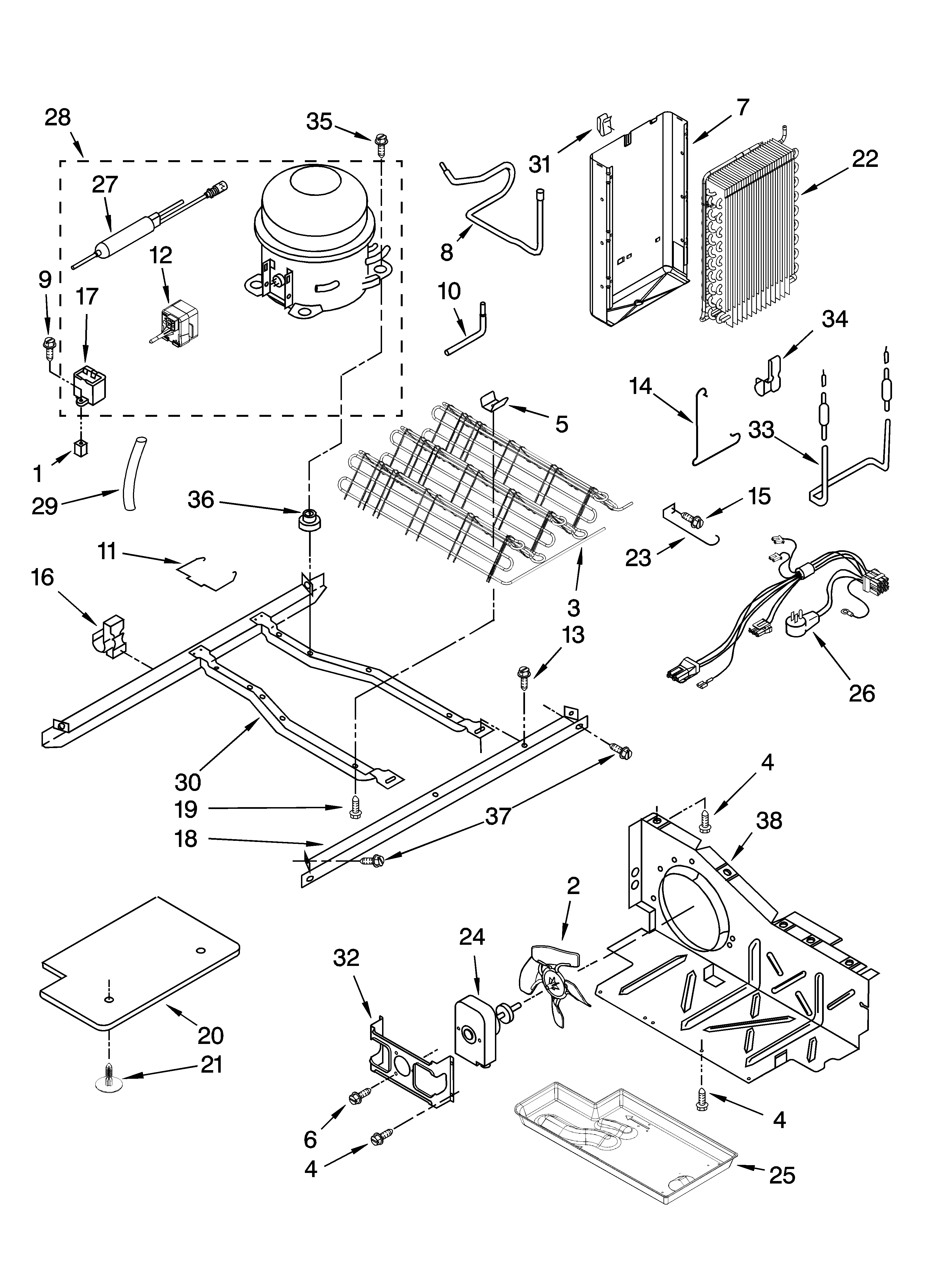 Inglis IVS225301 unit parts diagram