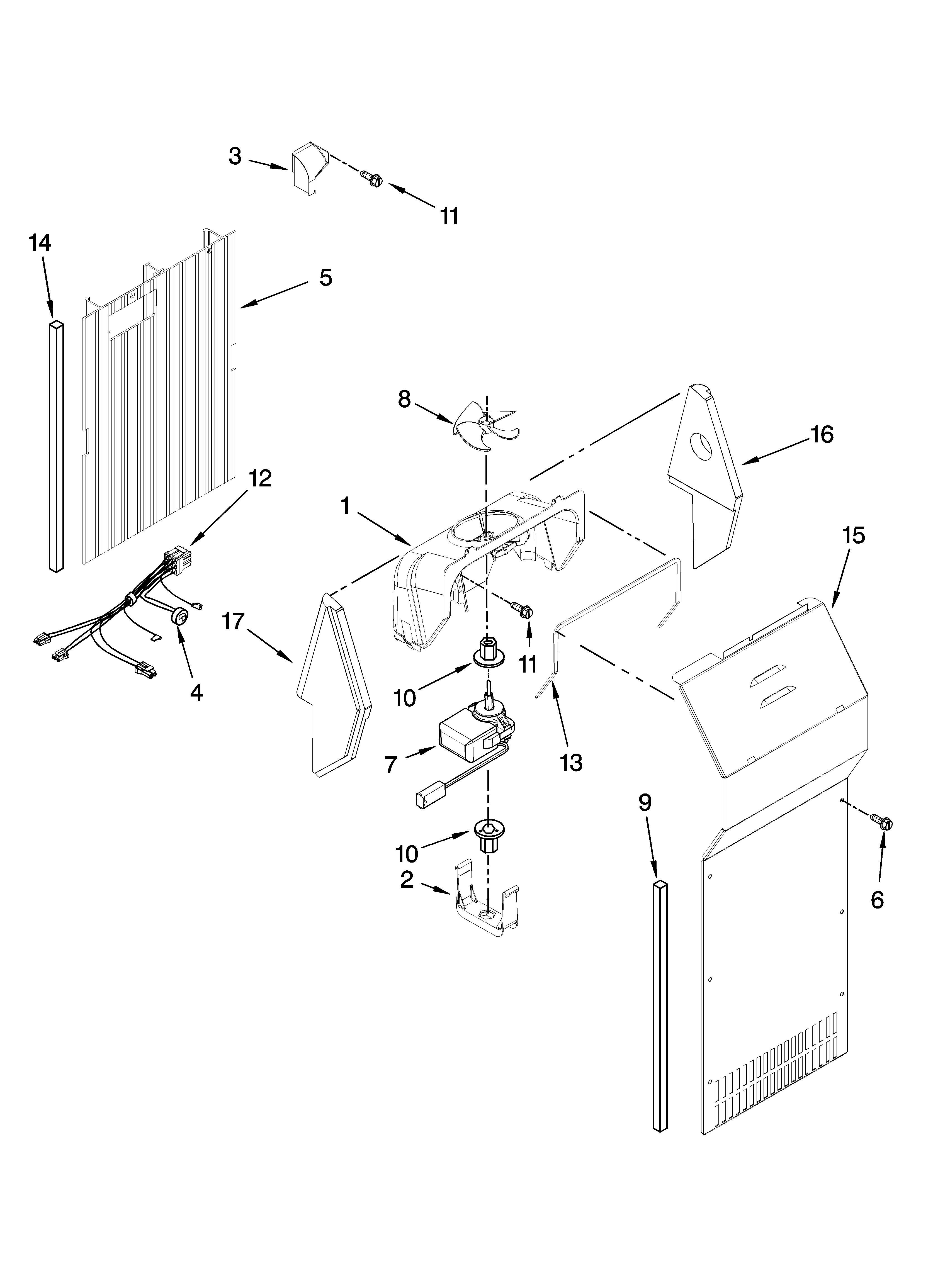 Inglis IVS225301 air flow parts diagram