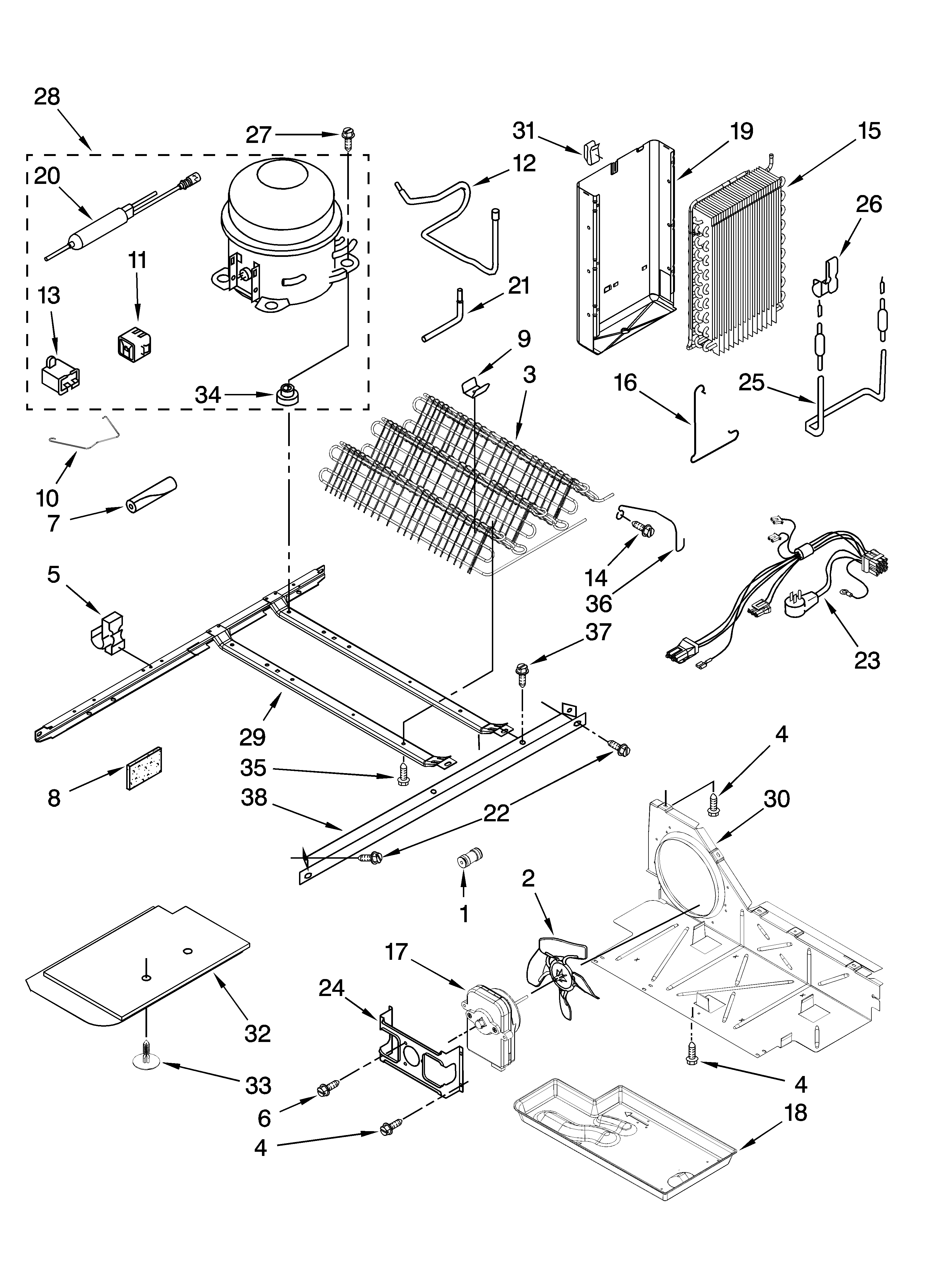 Estate TS25CGXTD01 unit parts diagram