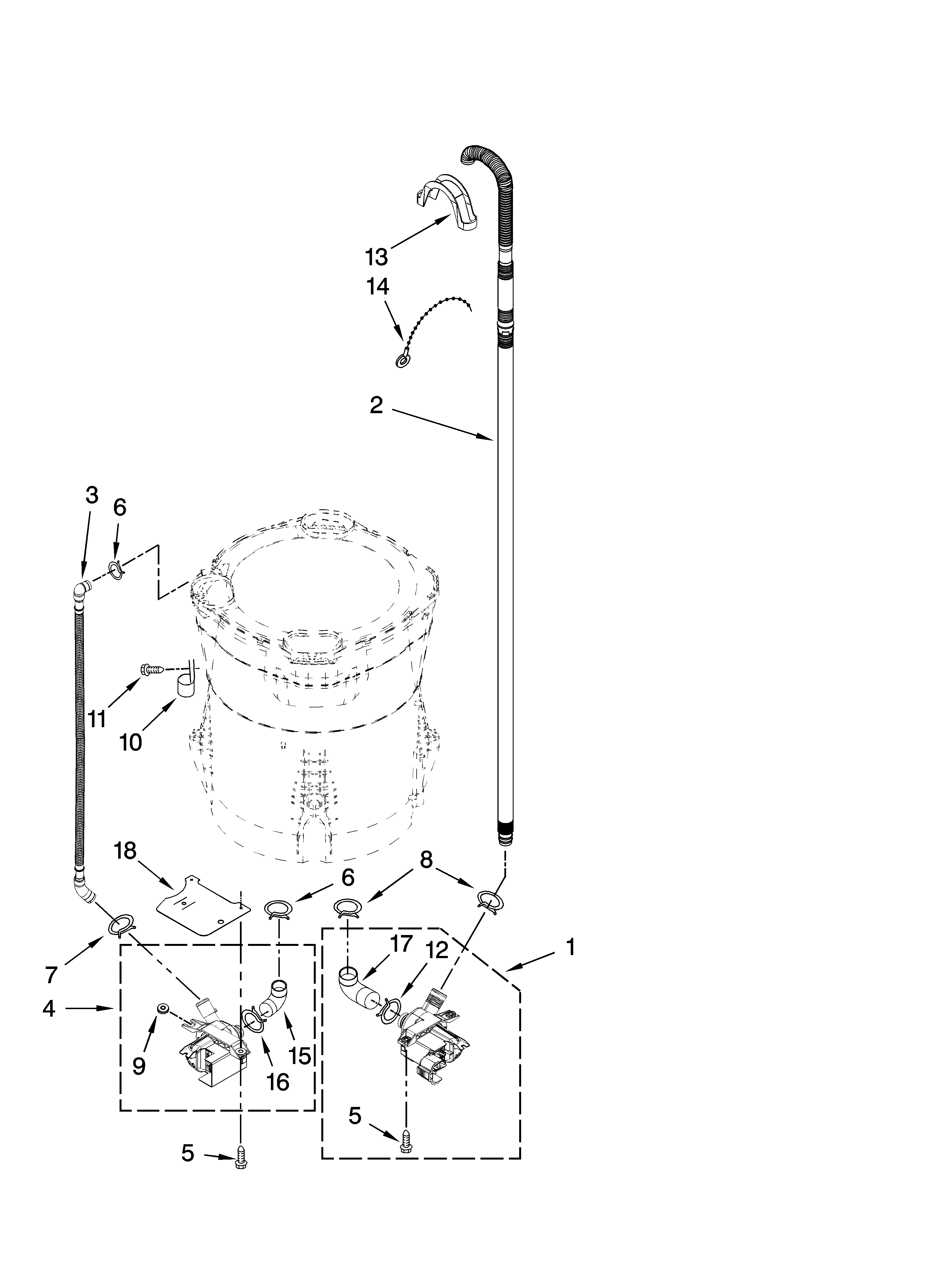 Whirlpool WTW6700TW2 pump parts, optional parts (not included) diagram