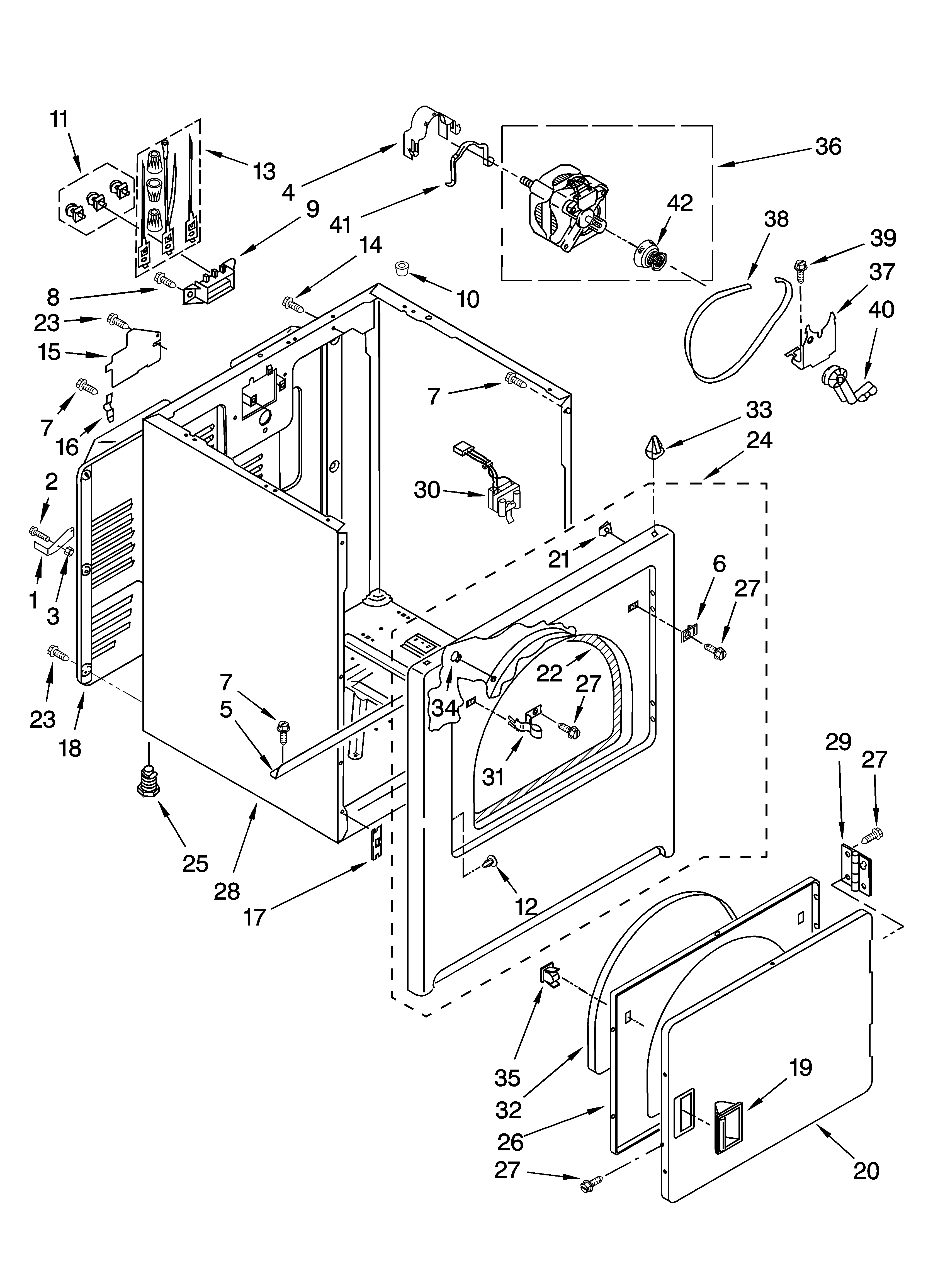 Whirlpool CEM2940TQ1 cabinet parts, optional parts (not included) diagram
