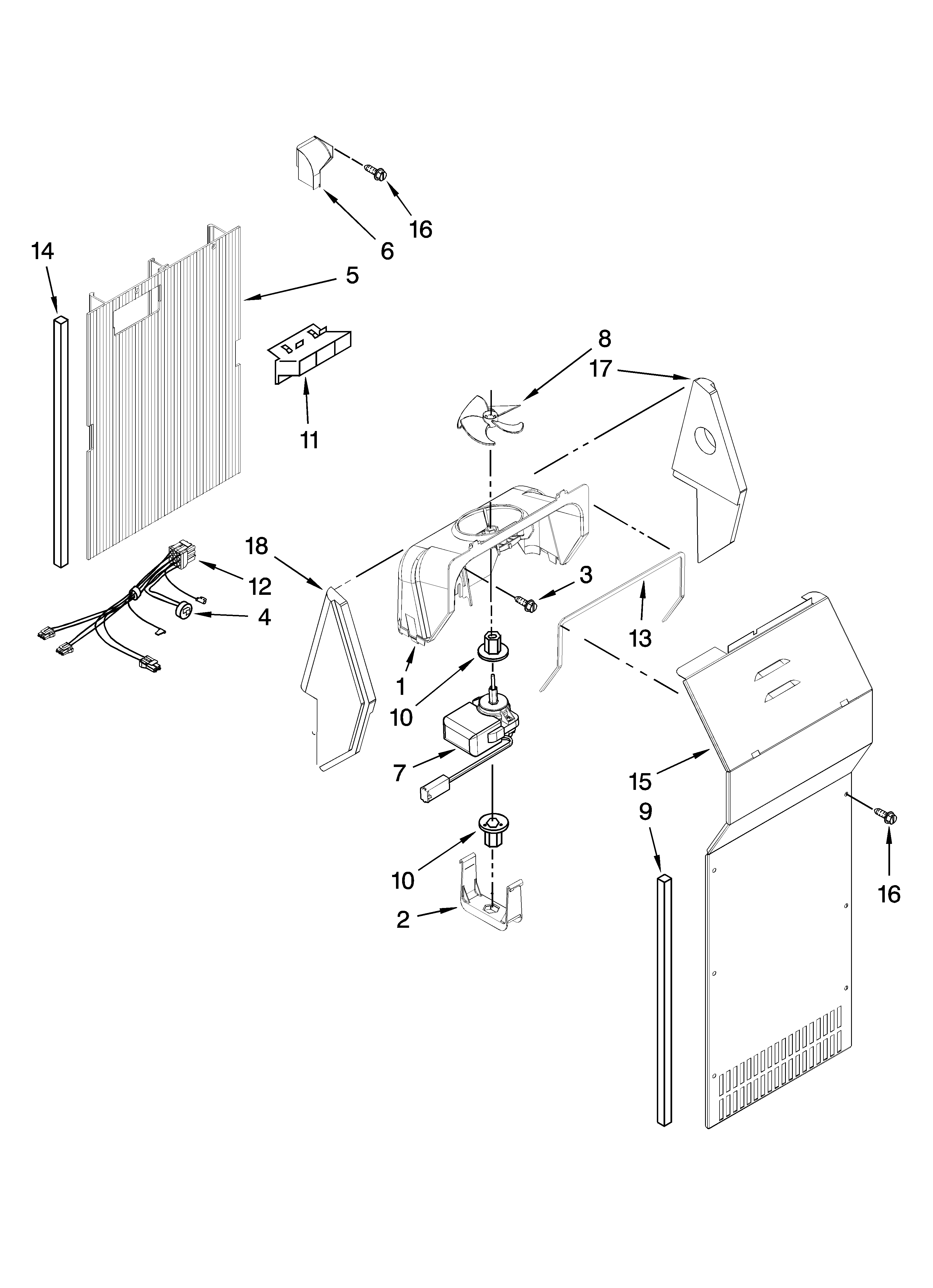 Whirlpool ED2NHGXVQ01 air flow parts diagram
