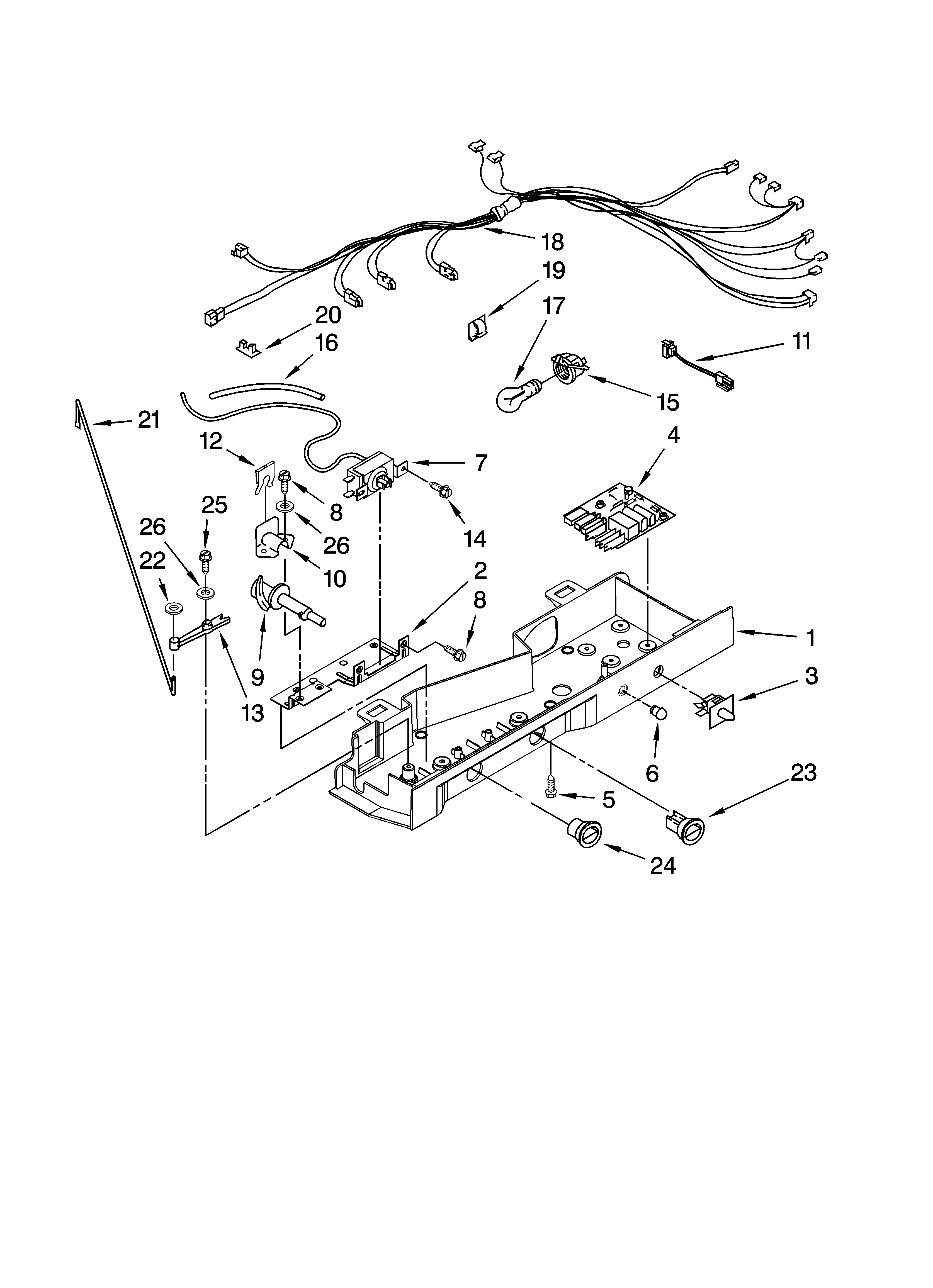 Whirlpool ED2NHGXVQ01 control parts diagram