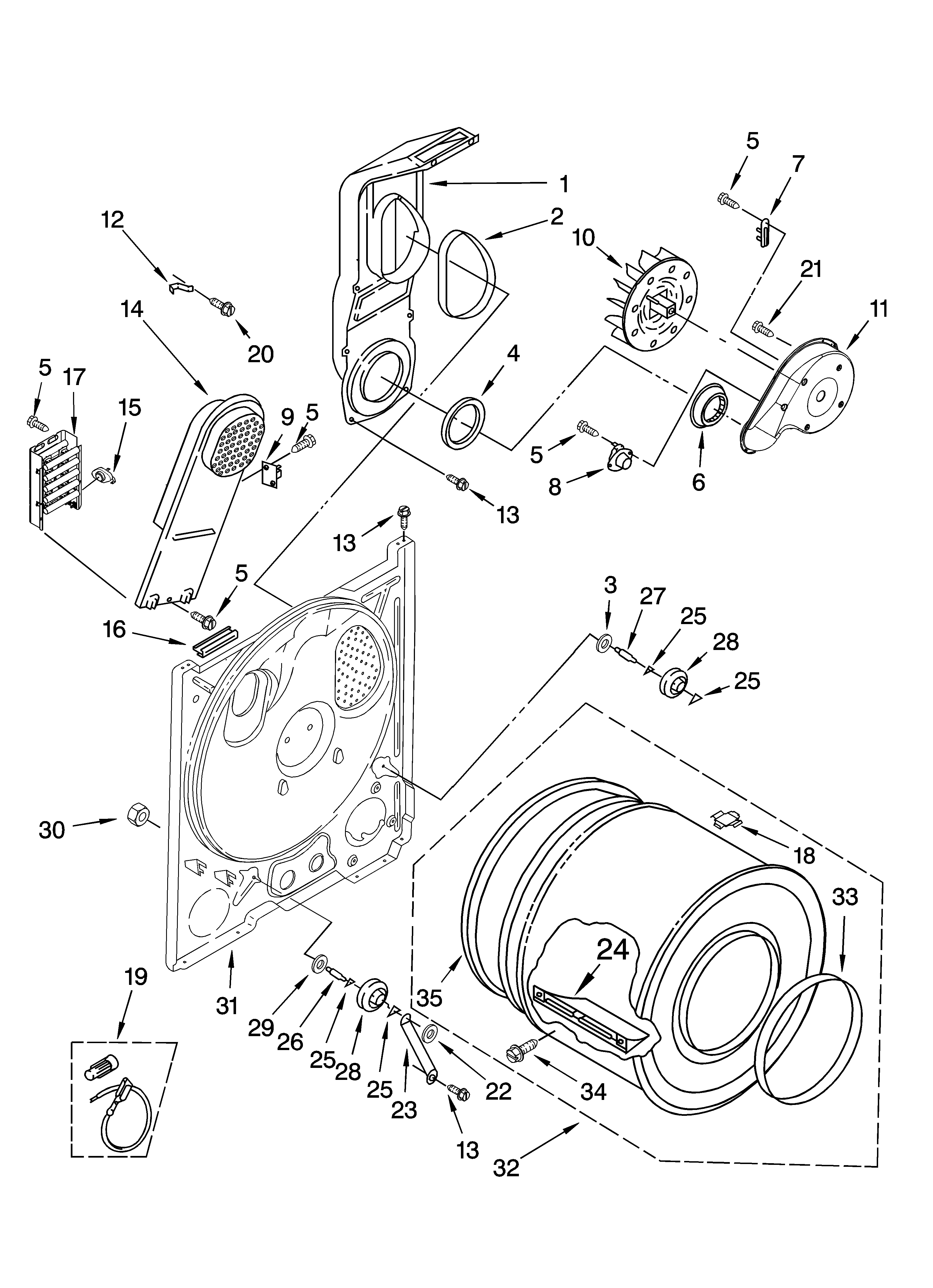 Inglis IV85001 bulkhead parts, optional parts (not included) diagram