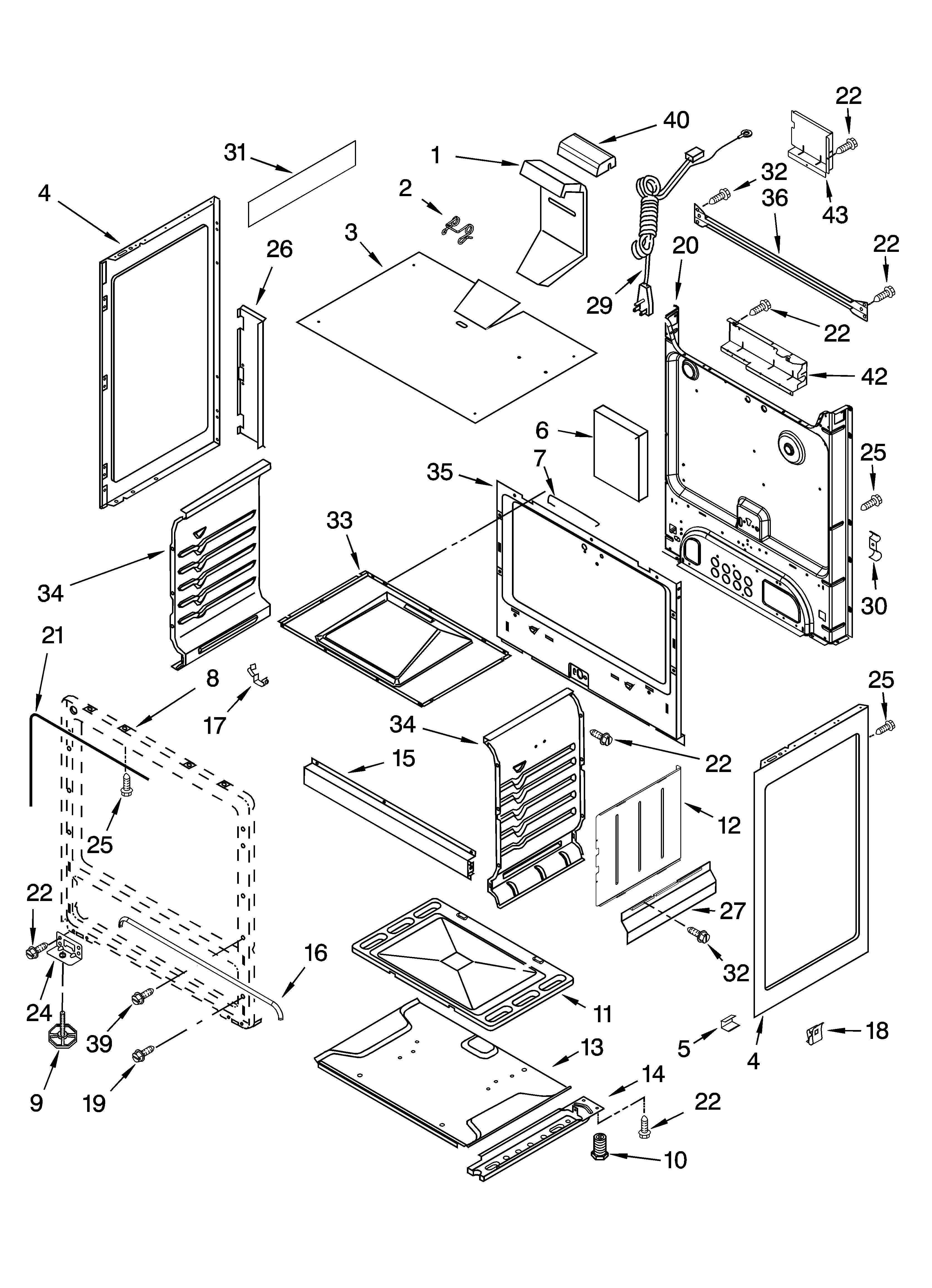 Whirlpool WFG110AVQ0 chassis parts diagram