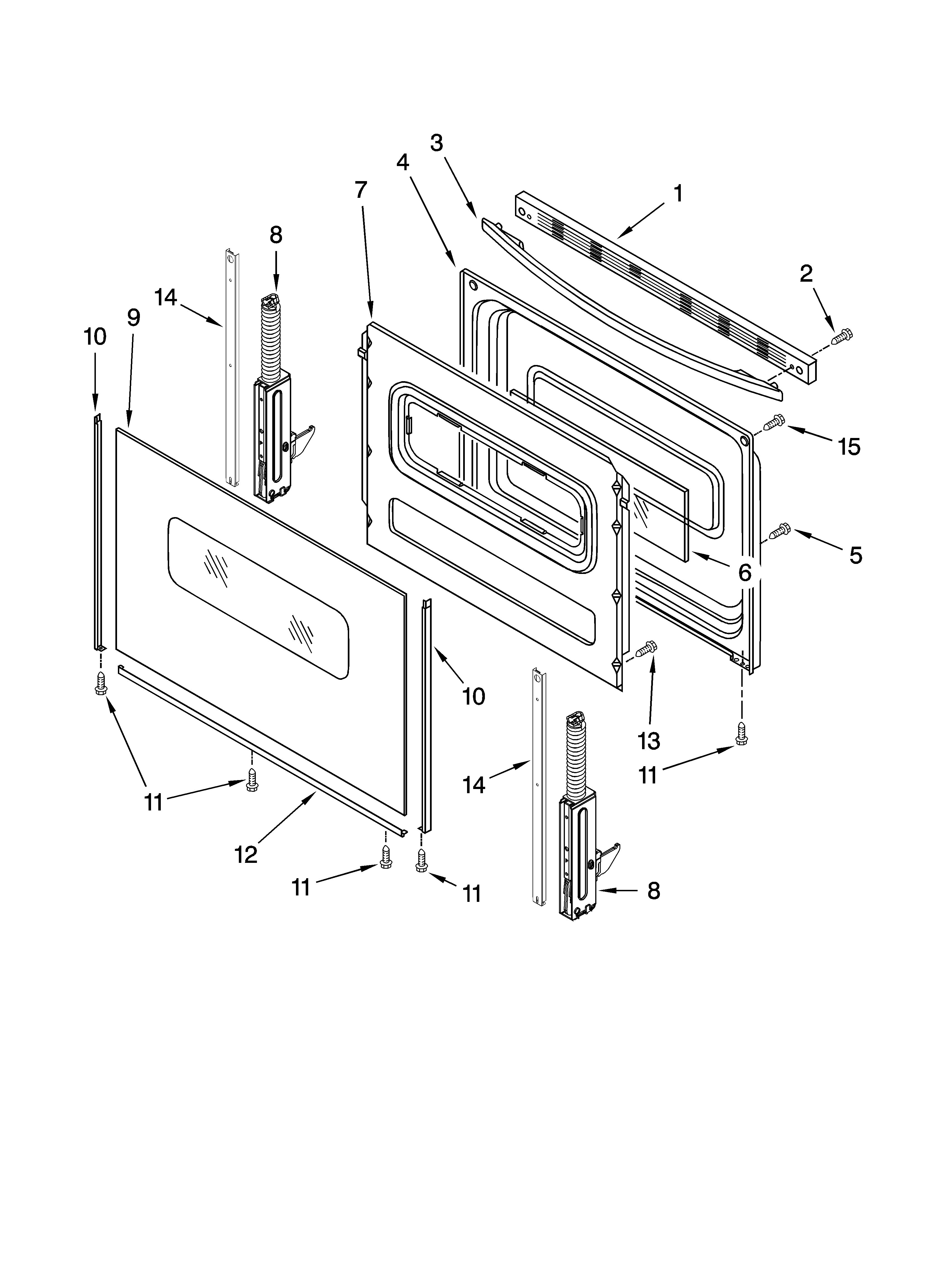 Whirlpool YWFE301LVQ0 door parts, optional parts (not included) diagram