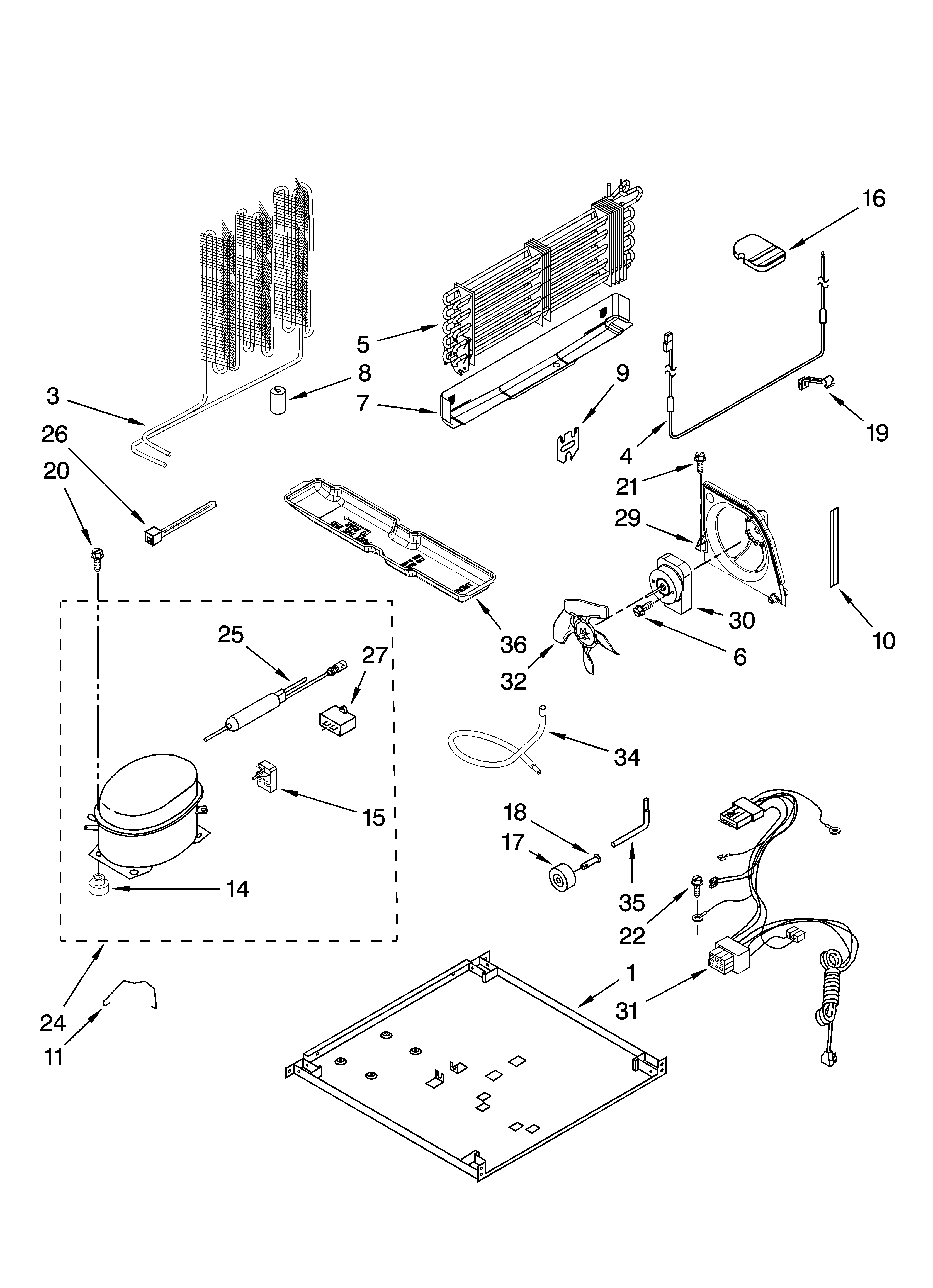 Maytag M1TXEMMWW00 unit parts diagram