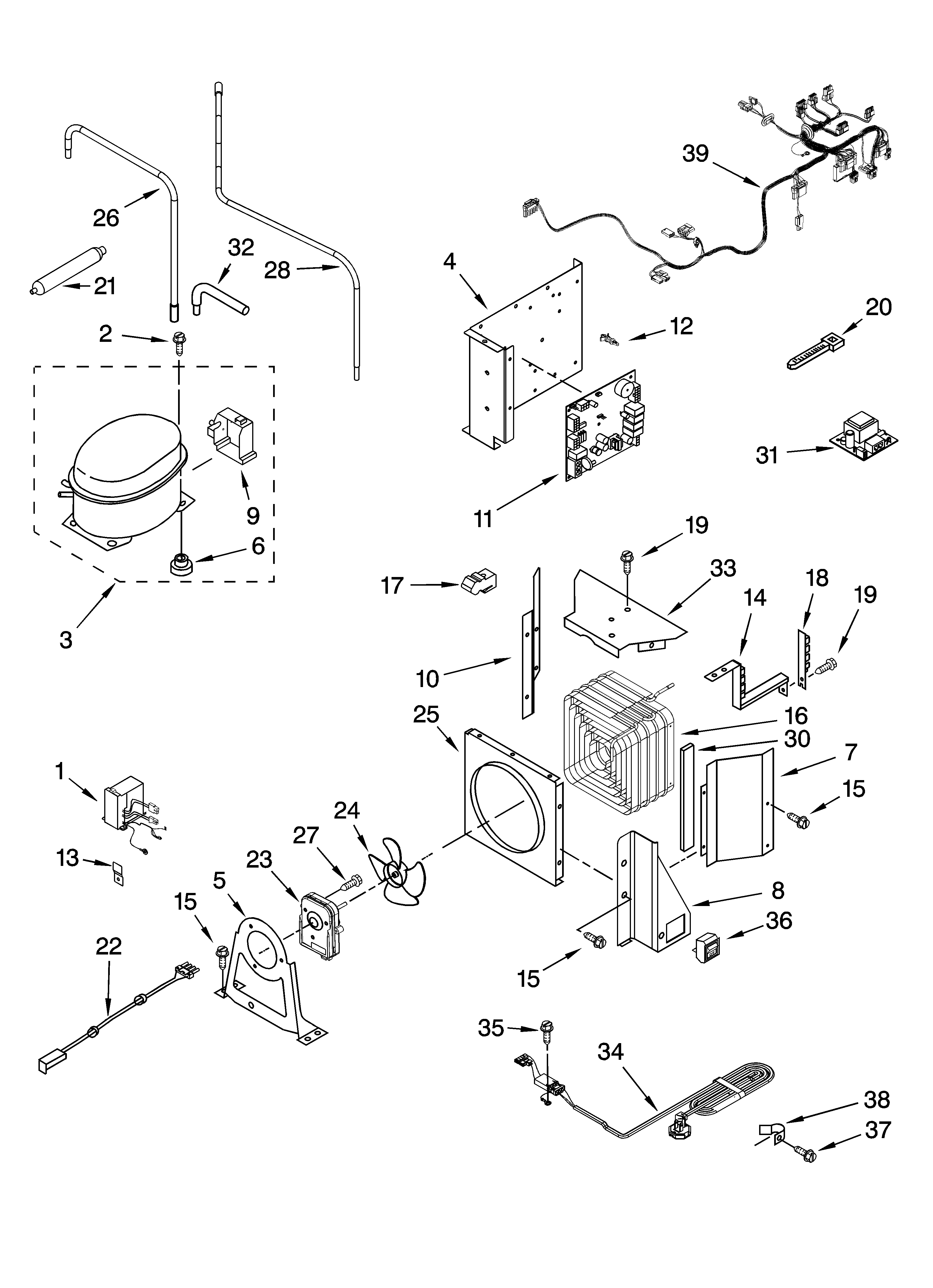 KitchenAid KSSO48FTX03 upper unit parts diagram