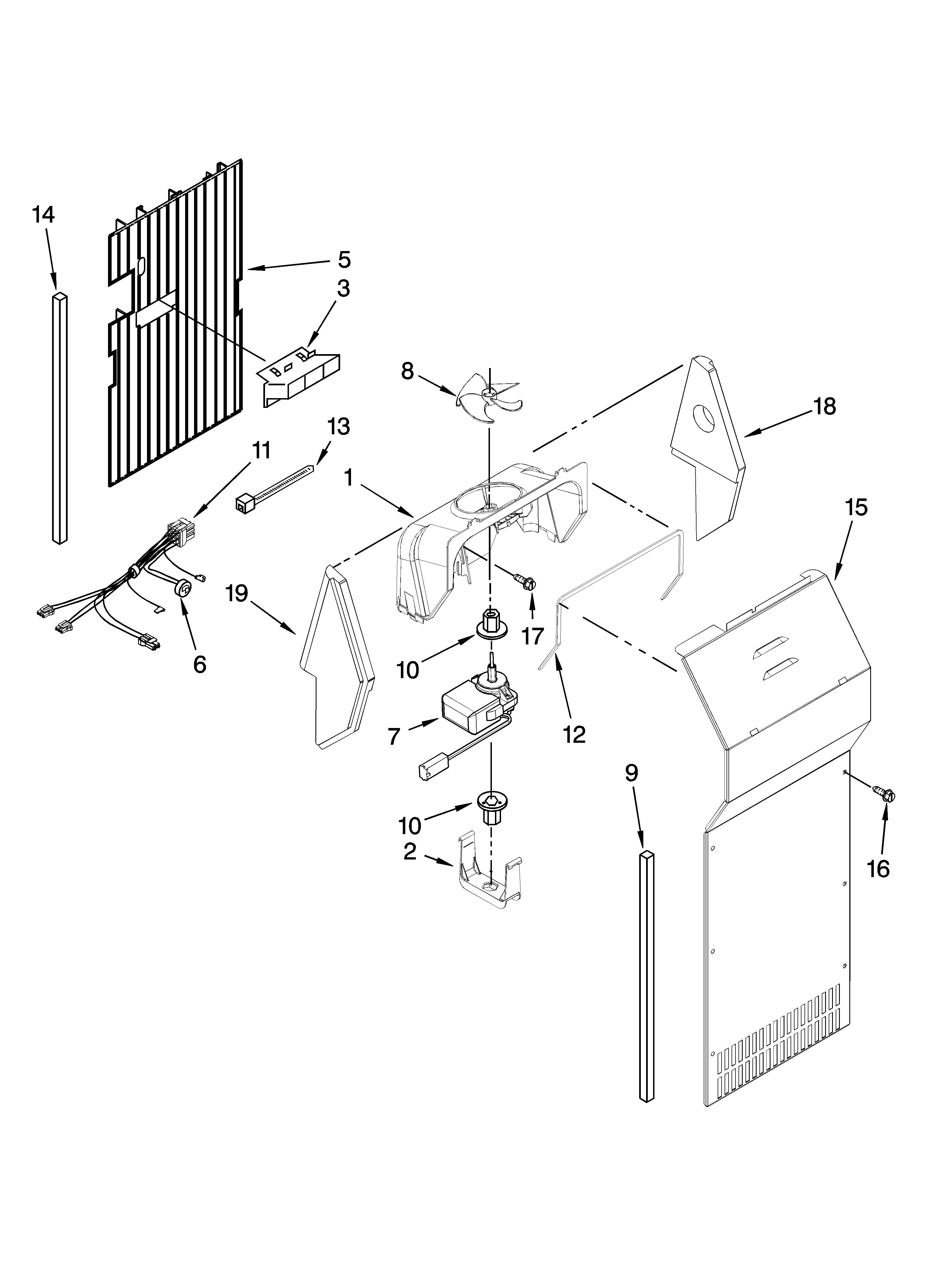 Amana ASD2524VES01 air flow parts diagram