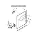 Jenn-Air JDB1080AWW44 door and latch parts diagram