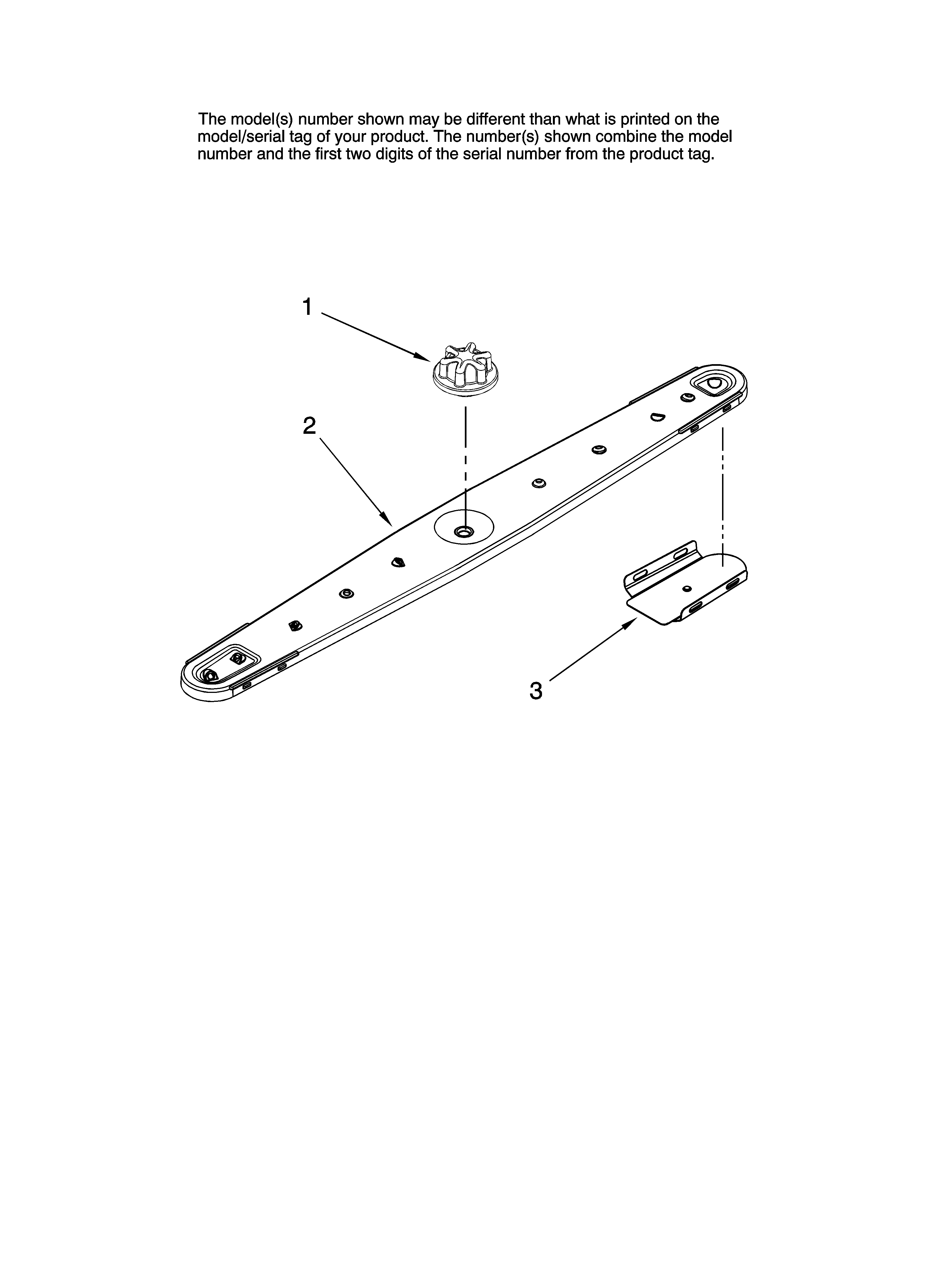 Jenn-Air JDB1095AWS0 lower washarm parts diagram