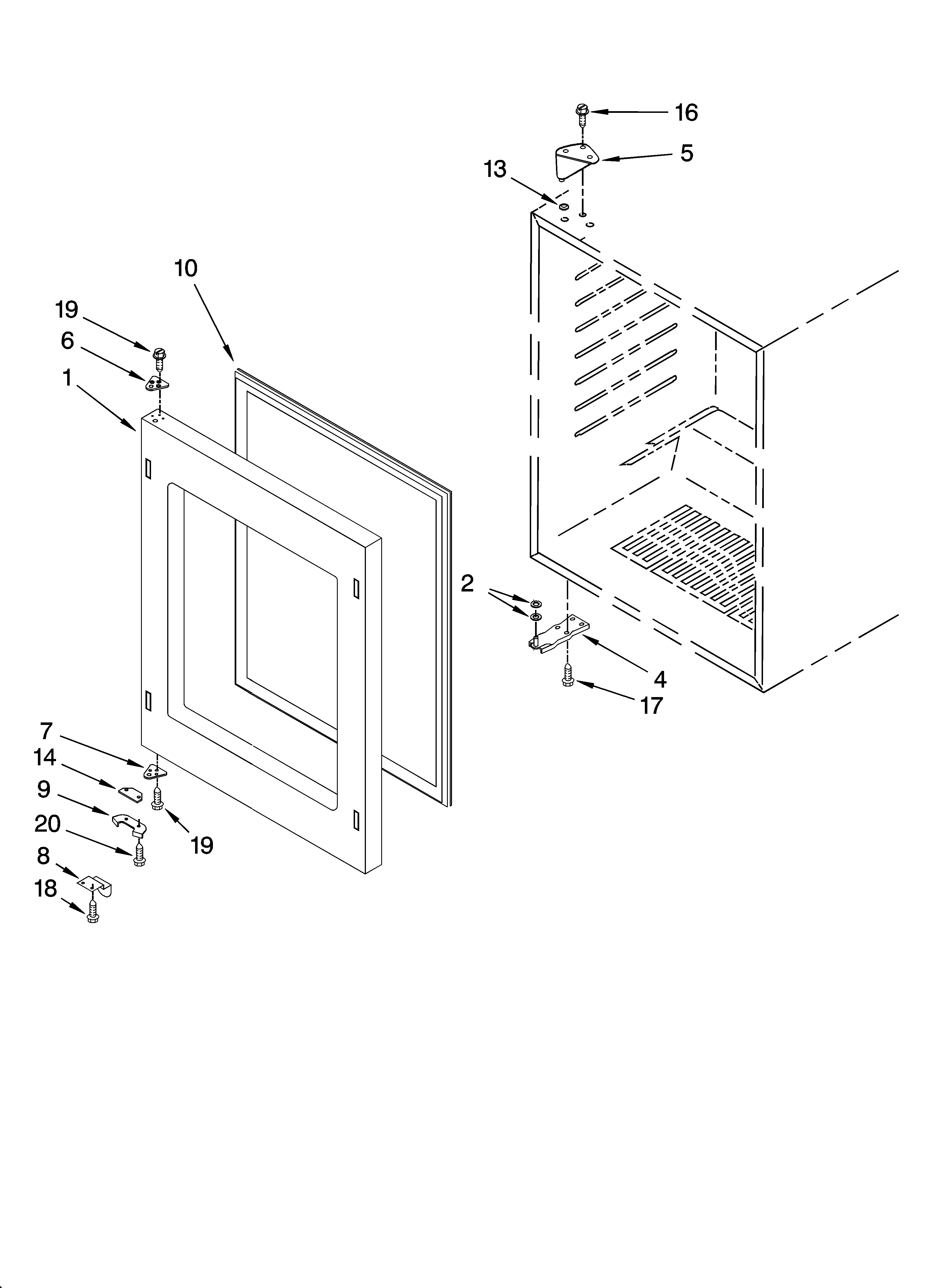 Jenn-Air JUB248LBCX00 door parts diagram
