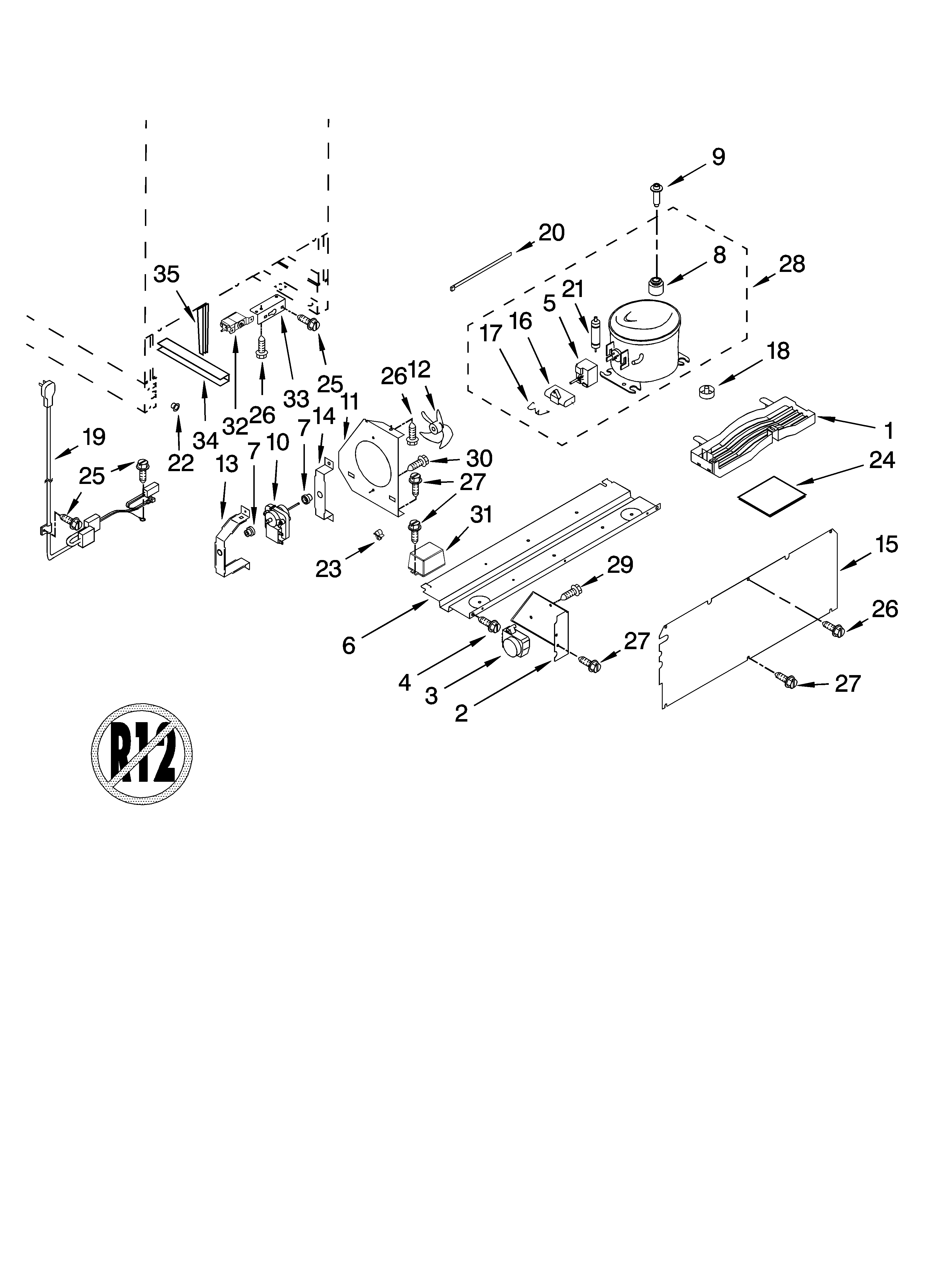 Jenn-Air JUB248LBCX00 unit parts diagram