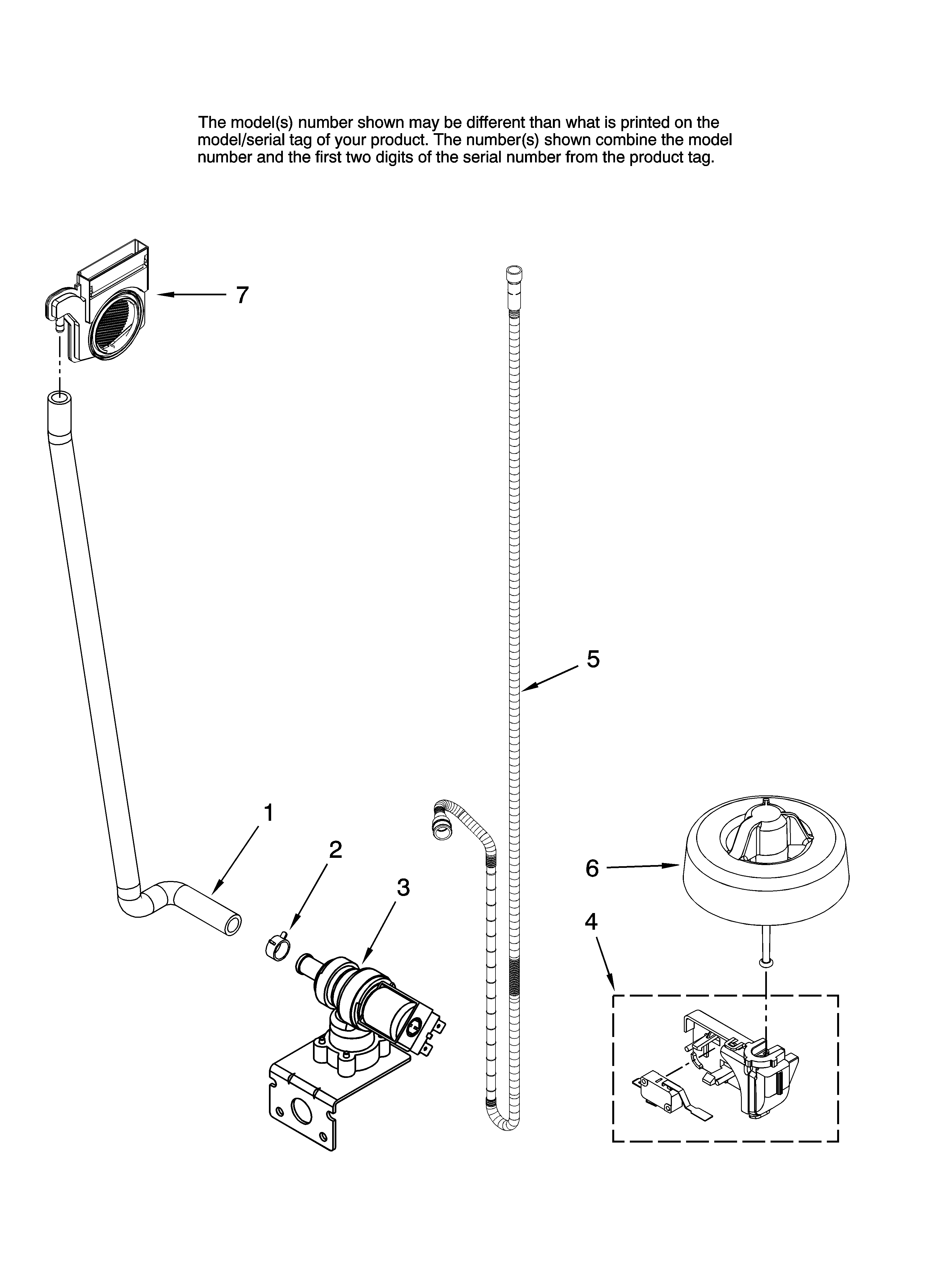 Maytag MDB8851AWB0 fill and overfill parts diagram