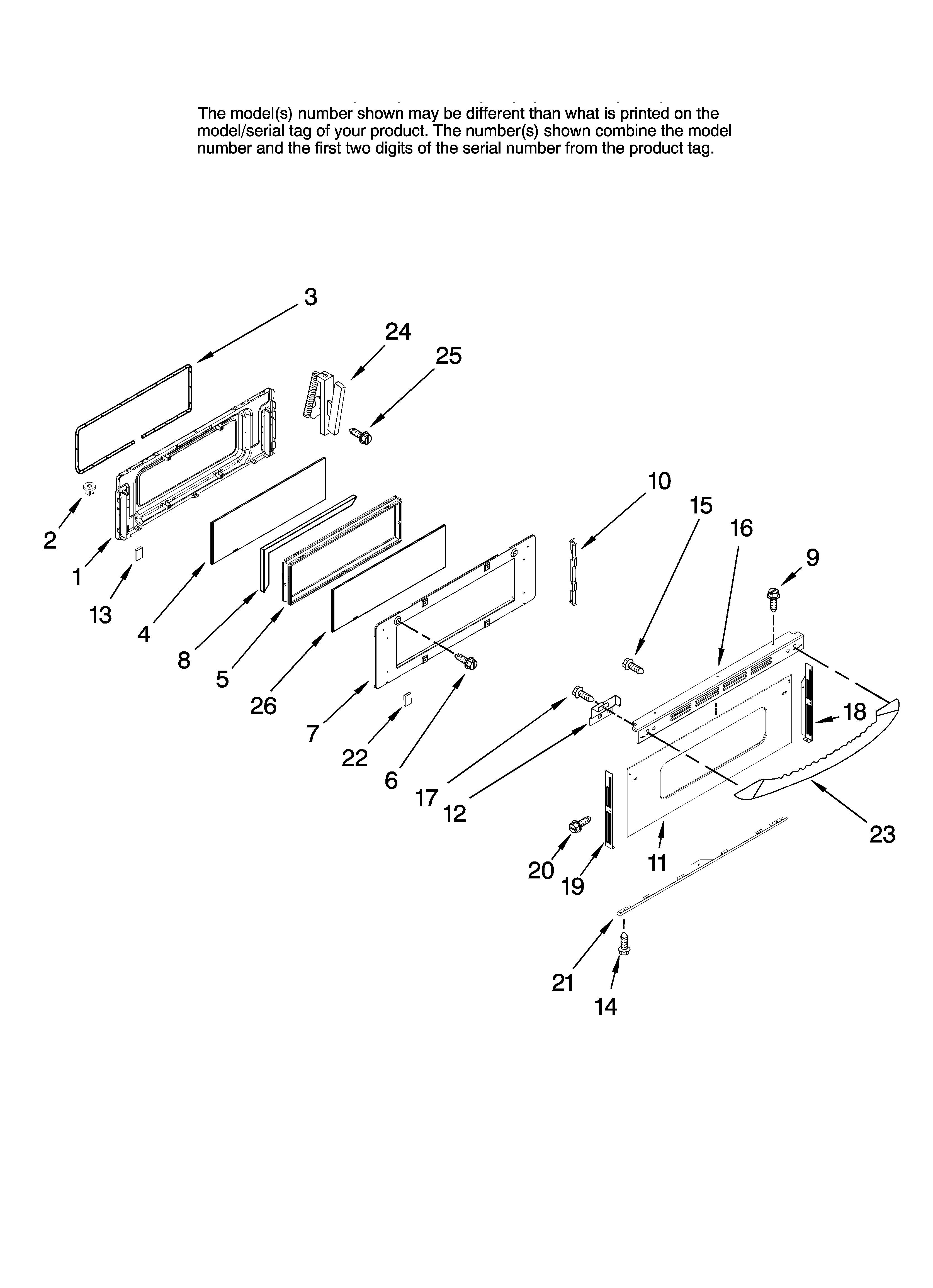 Maytag MER6757BAB14 upper door parts diagram