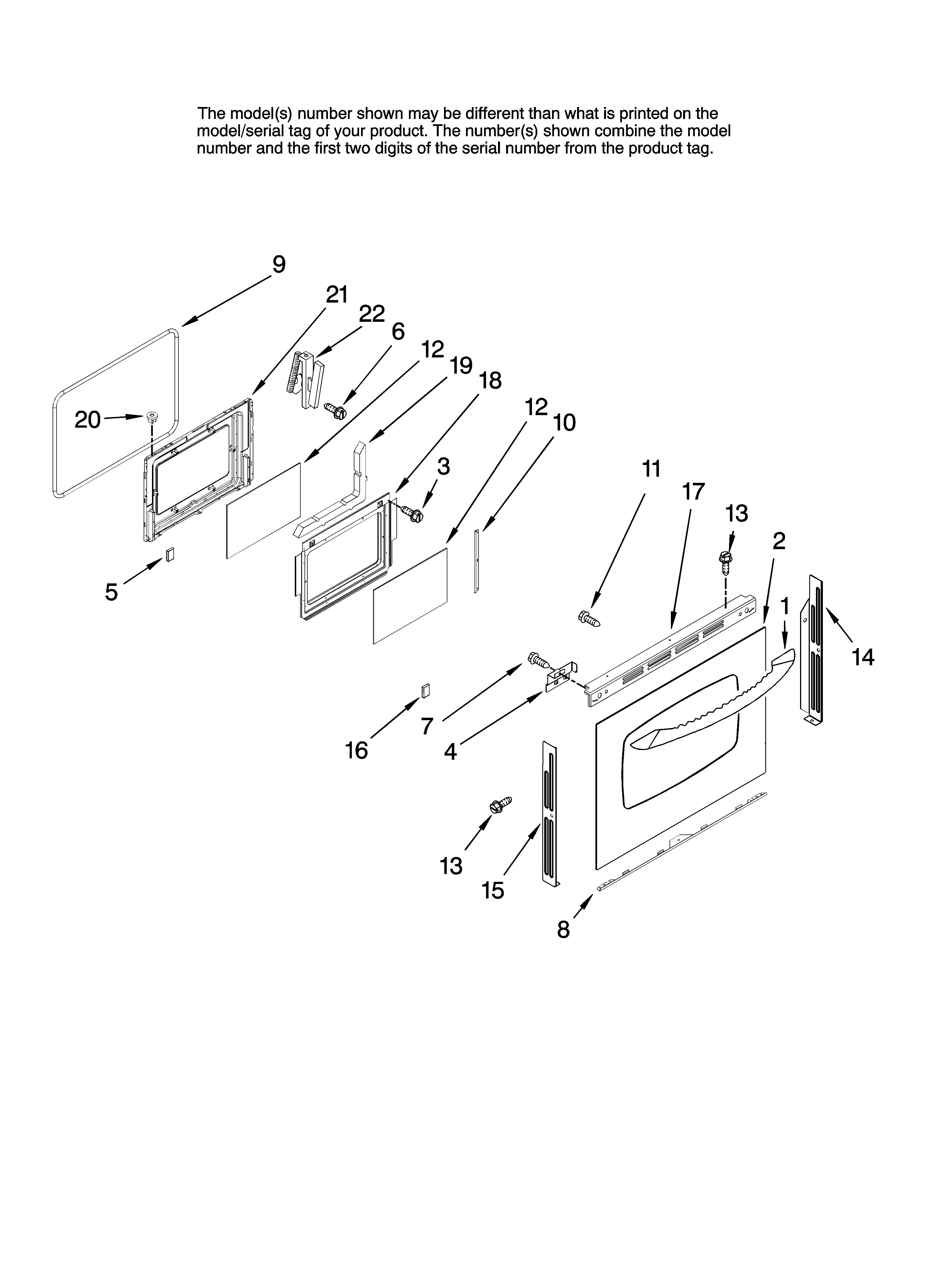 Maytag MER6757BAB14 lower door parts diagram
