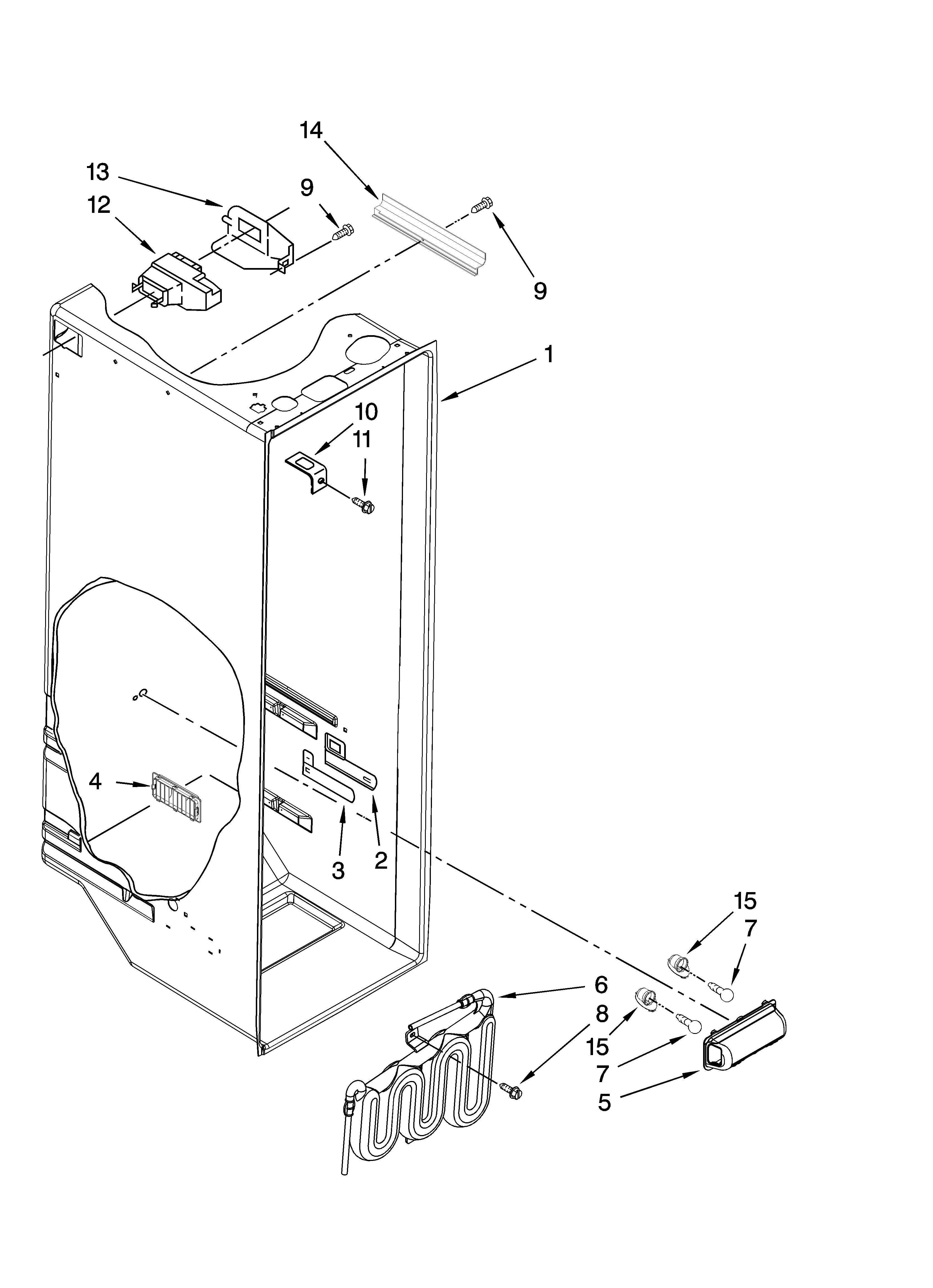 Maytag MSD2554VEA01 refrigerator liner parts diagram