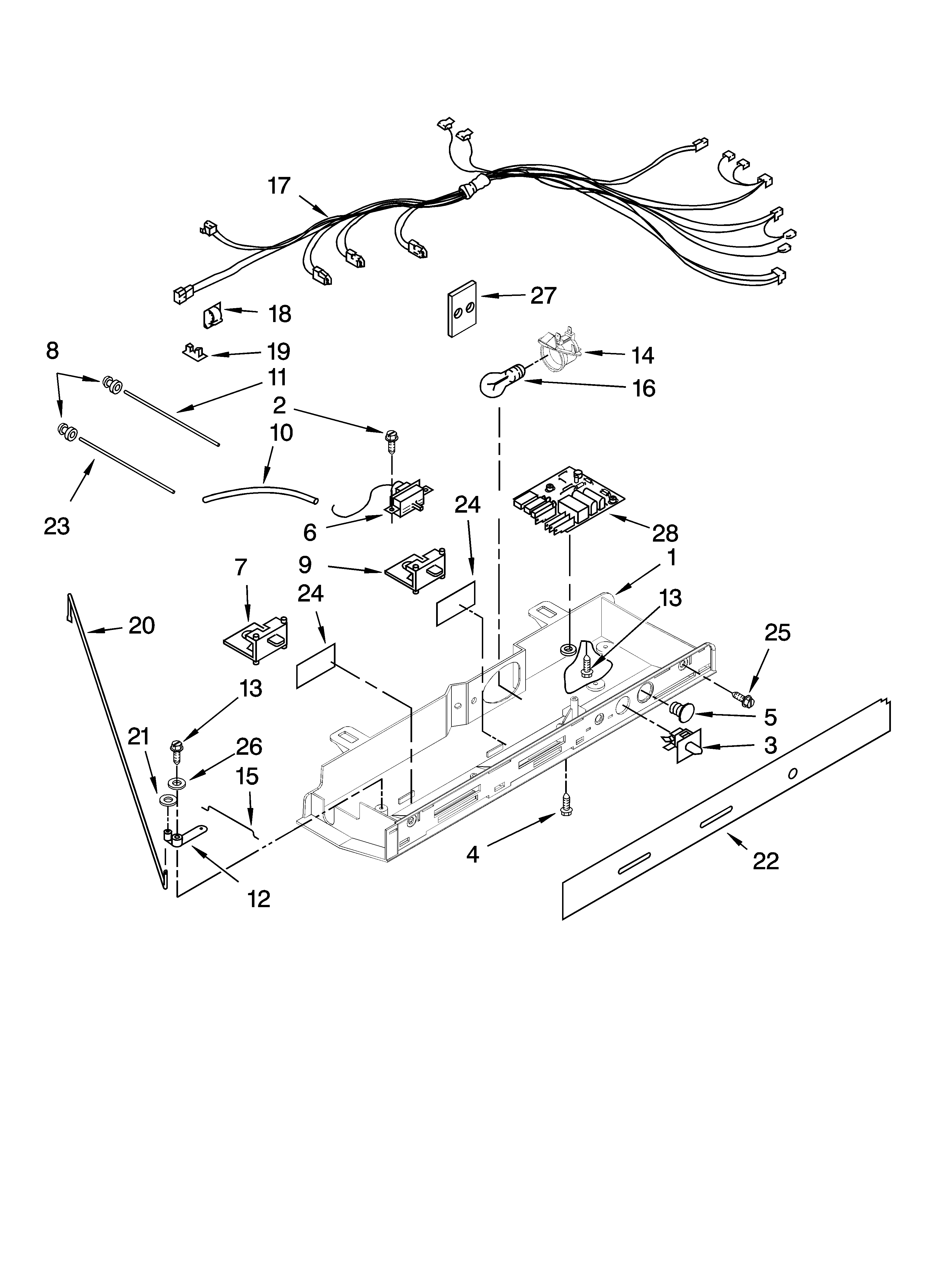 Whirlpool ED5FHAXVQ01 control parts diagram