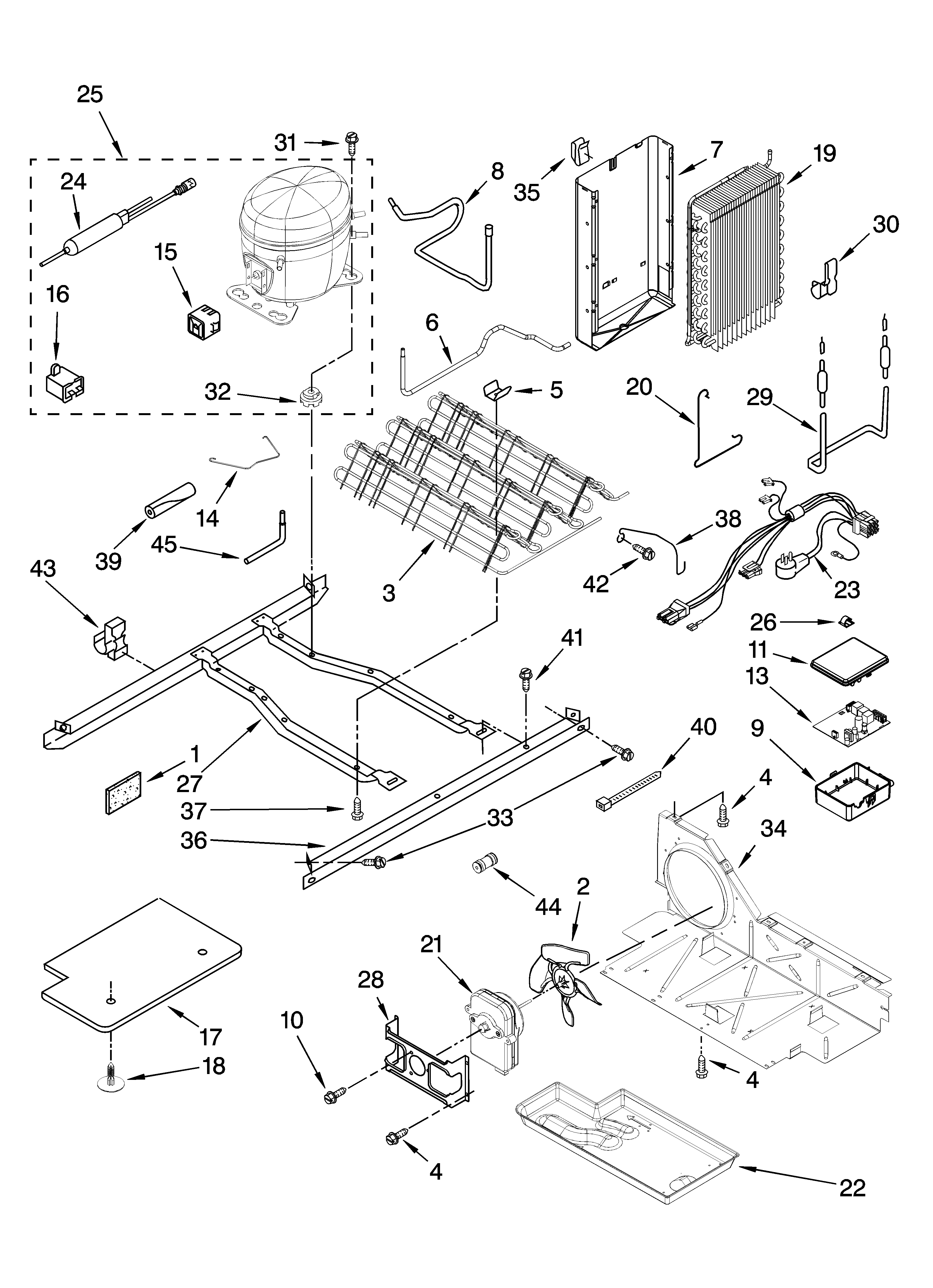 Whirlpool ED5FHAXVQ01 unit parts diagram