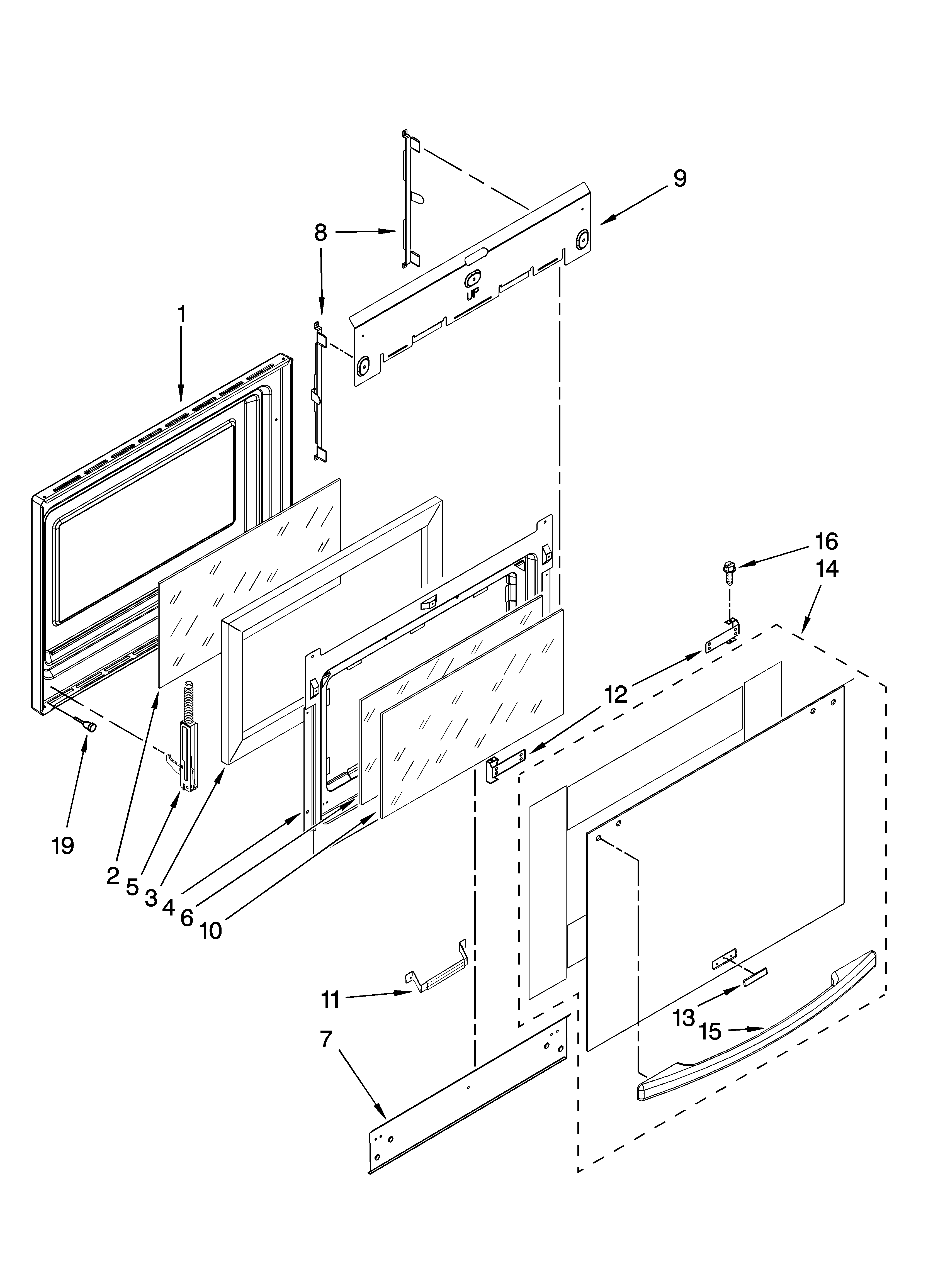 KitchenAid KESK901SSS04 door parts diagram