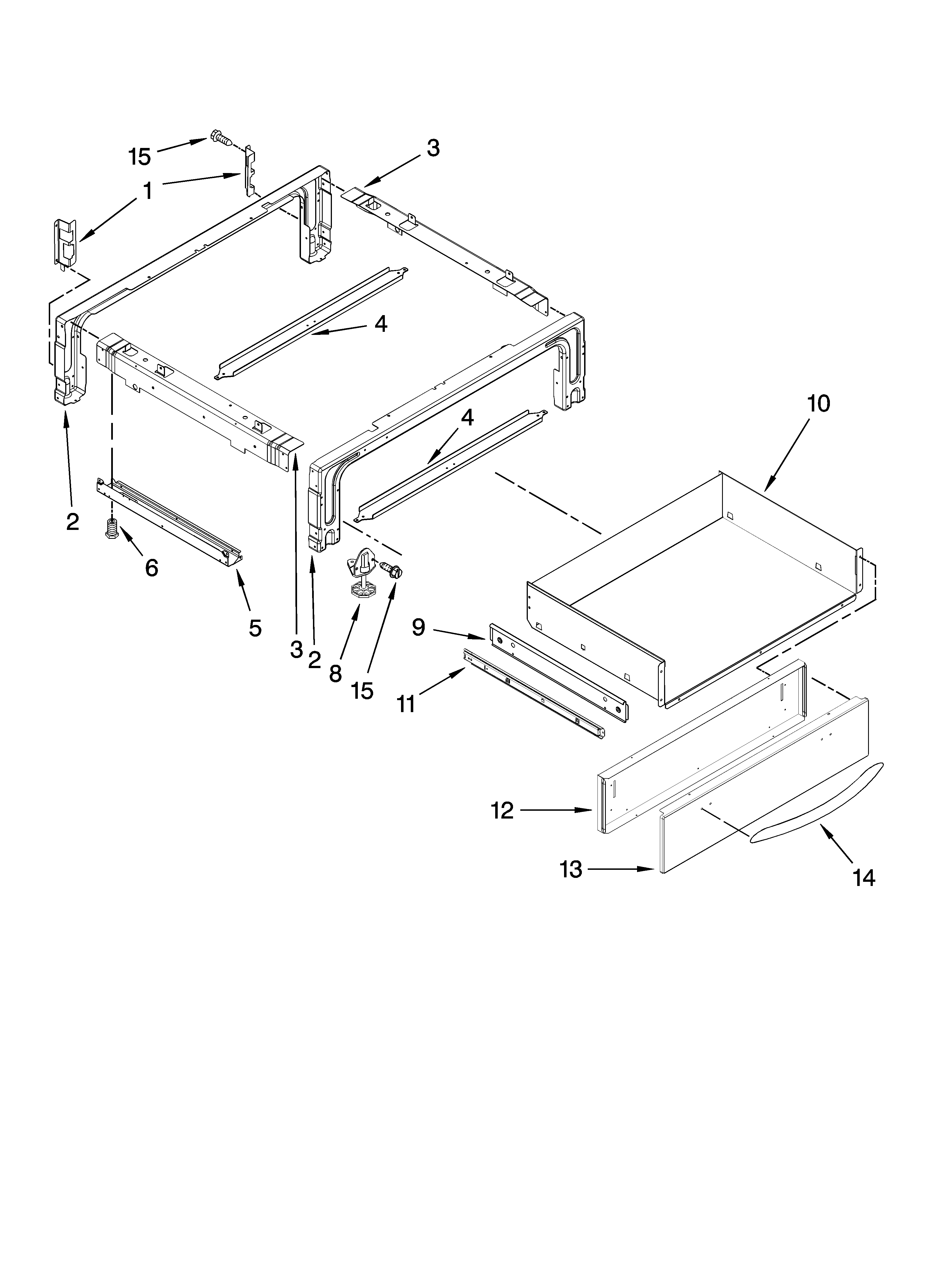 KitchenAid KESK901SSS04 drawer parts diagram