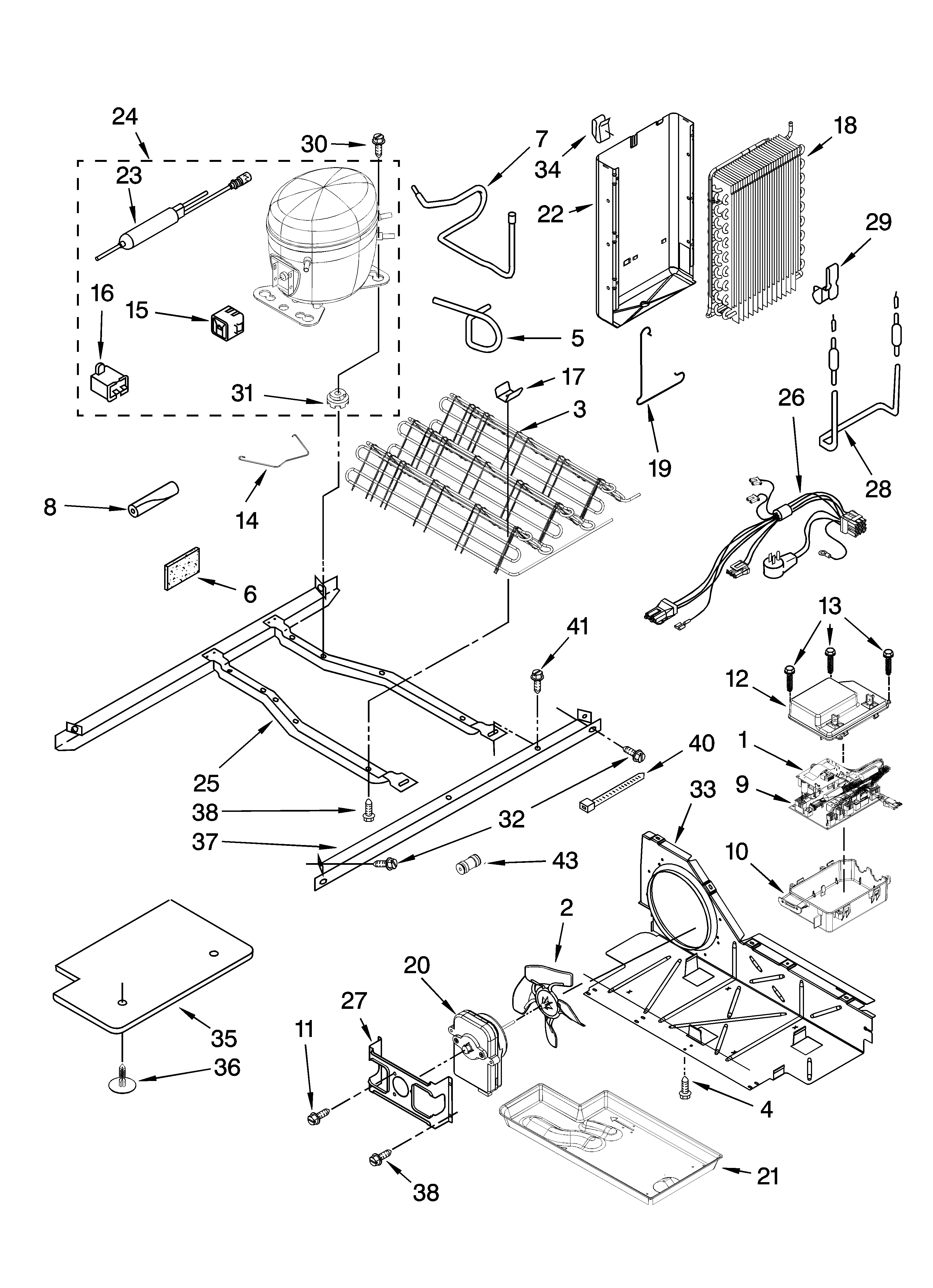 KitchenAid KSRK25FVMS02 unit parts diagram