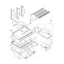 Whirlpool W9RXEMFWB01 shelf parts diagram