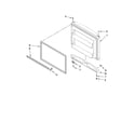 Whirlpool W9RXEMFWB01 freezer door parts, optional parts diagram
